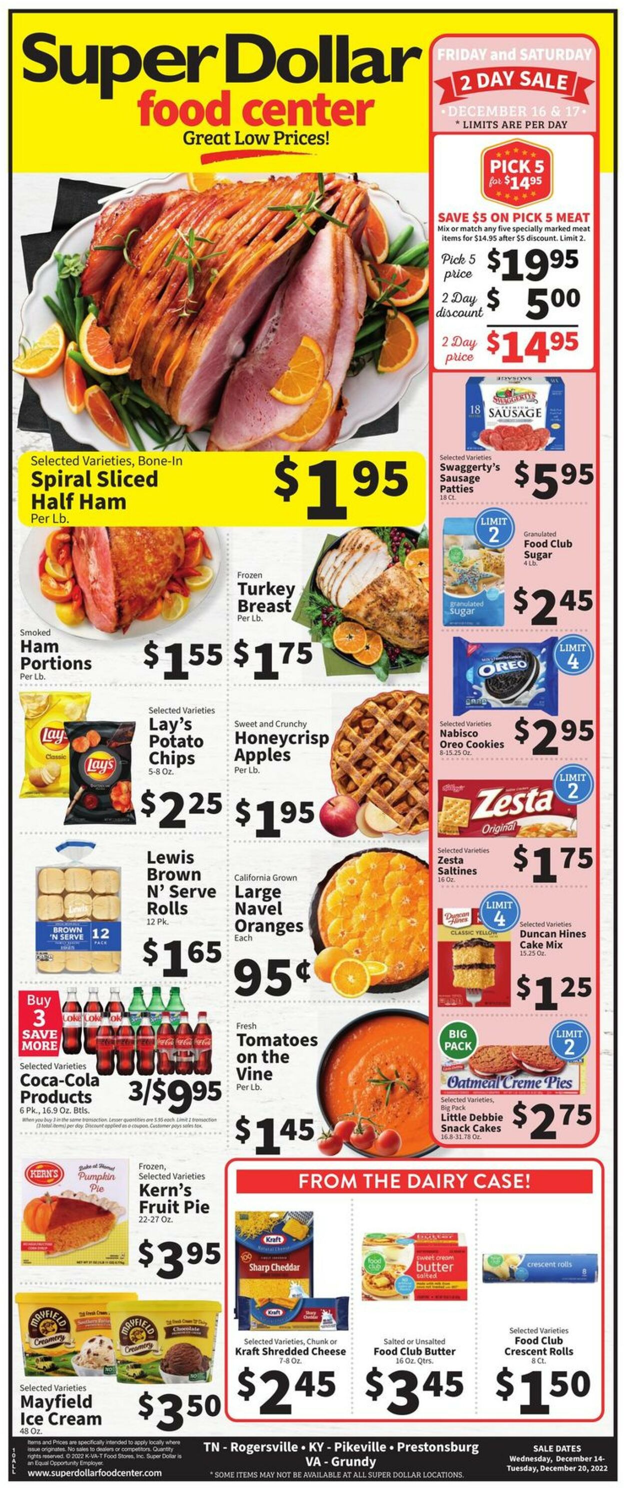 Catalogue Super Dollar Food Center from 12/14/2022