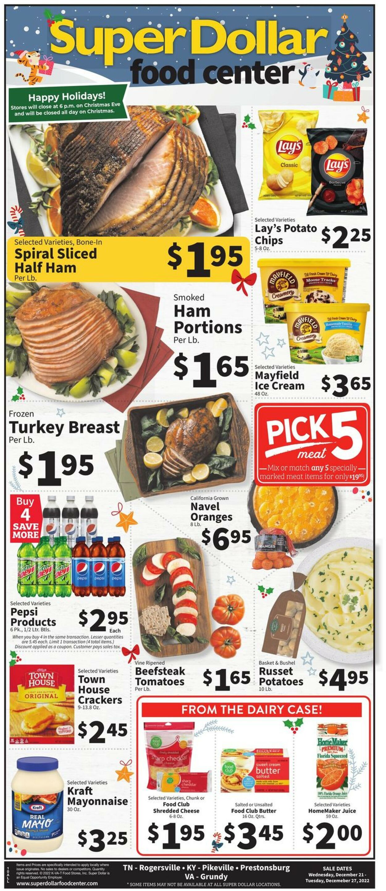 Catalogue Super Dollar Food Center from 12/21/2022
