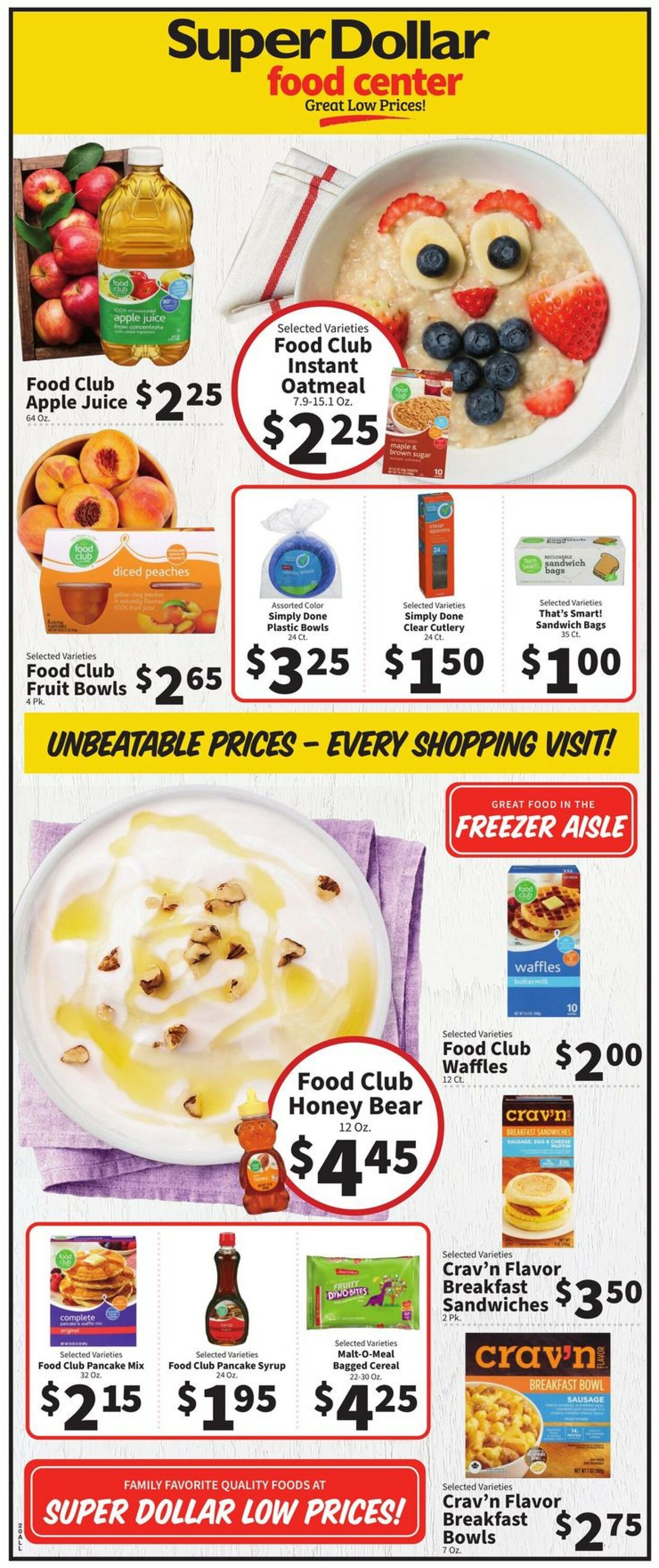Catalogue Super Dollar Food Center from 01/25/2023