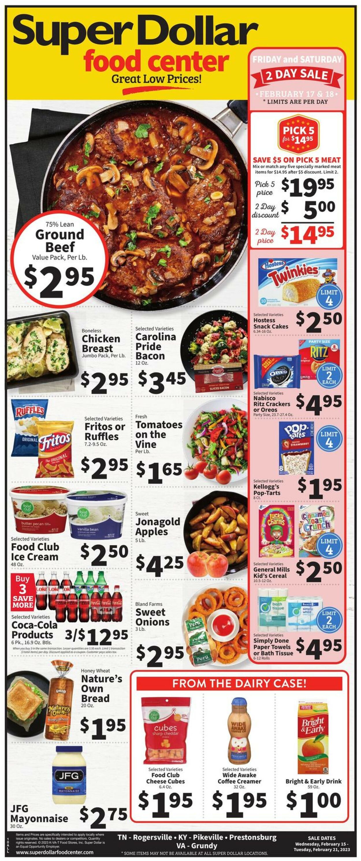 Catalogue Super Dollar Food Center from 02/15/2023