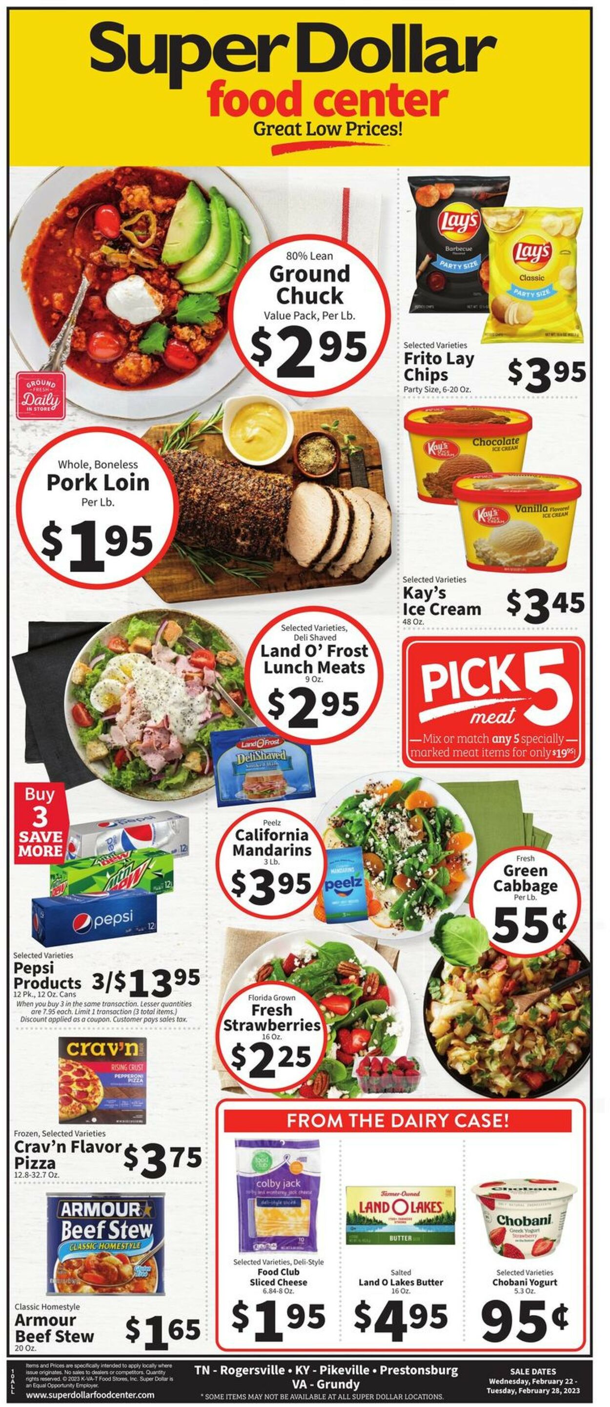 Catalogue Super Dollar Food Center from 02/22/2023