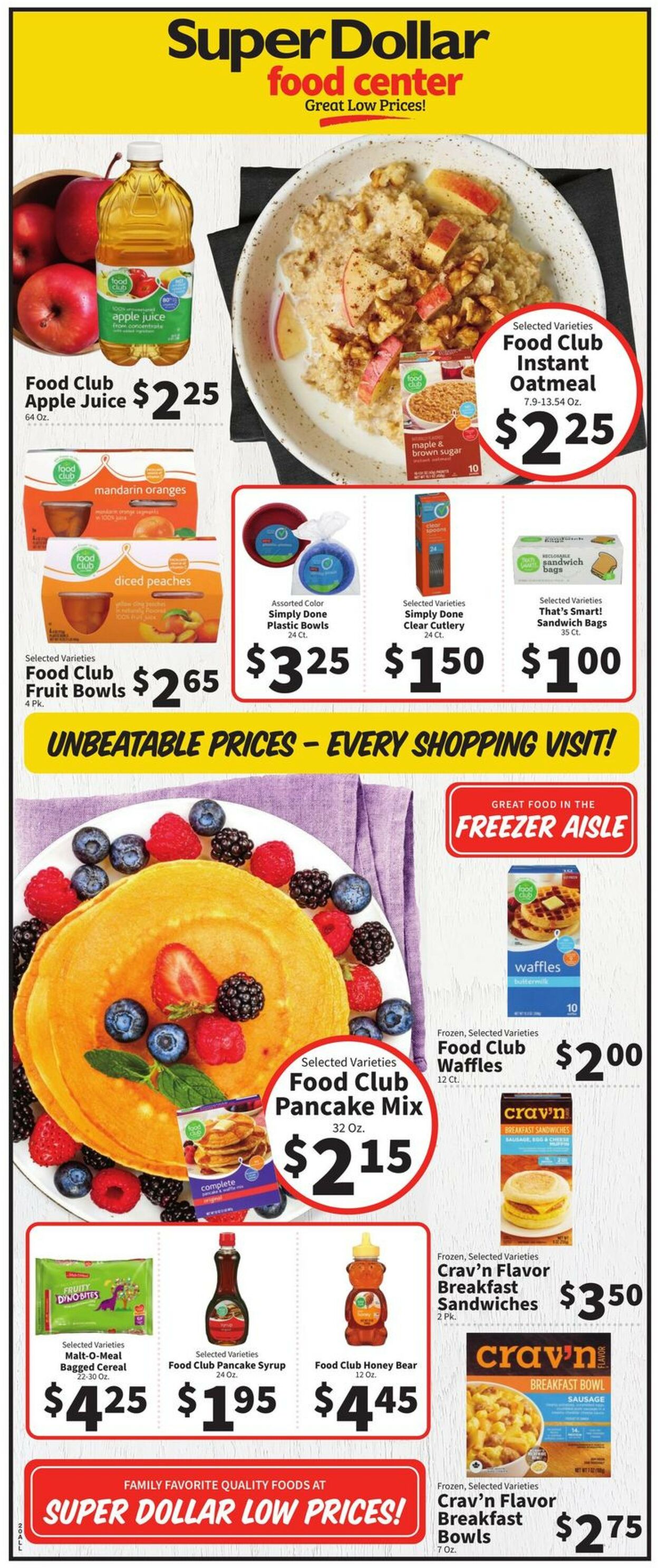 Catalogue Super Dollar Food Center from 02/22/2023