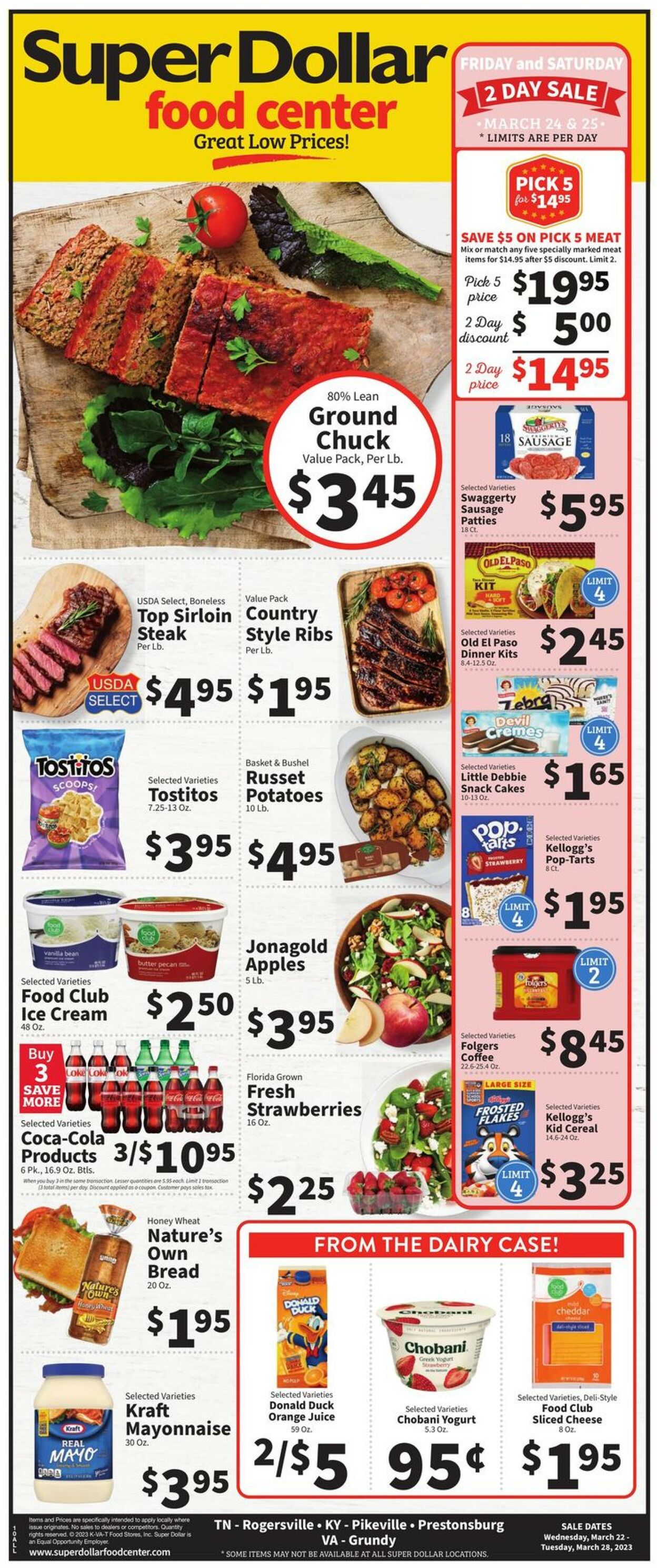 Catalogue Super Dollar Food Center from 03/22/2023