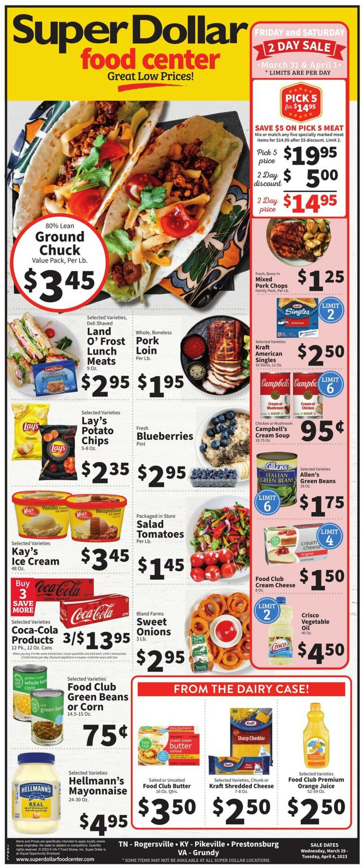 Catalogue Super Dollar Food Center from 03/29/2023