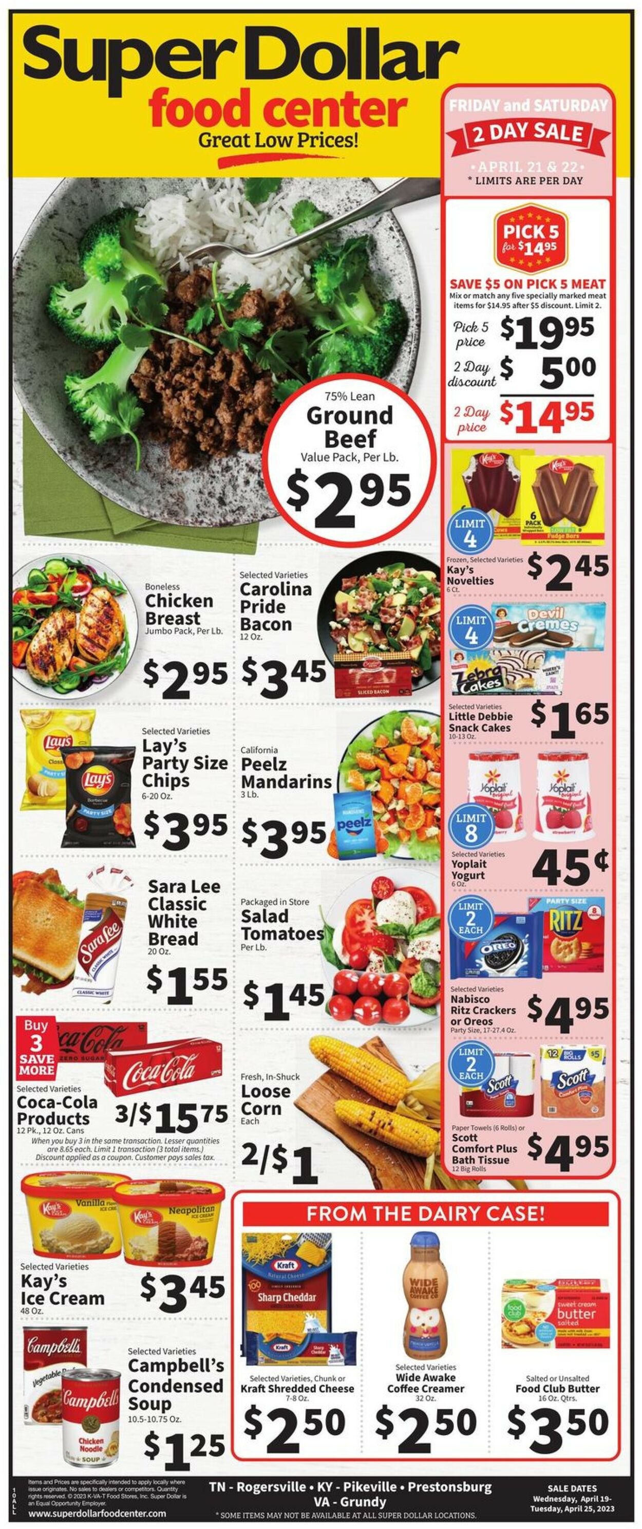 Catalogue Super Dollar Food Center from 04/19/2023