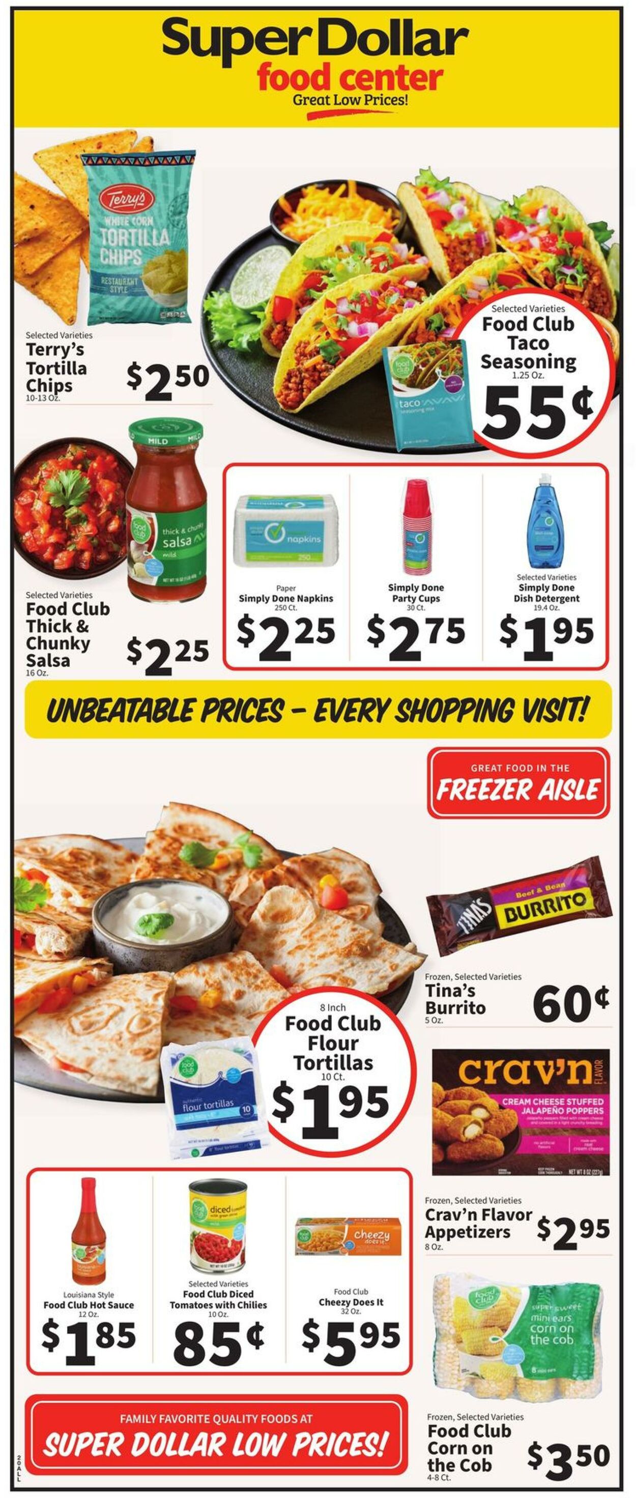 Catalogue Super Dollar Food Center from 08/09/2023