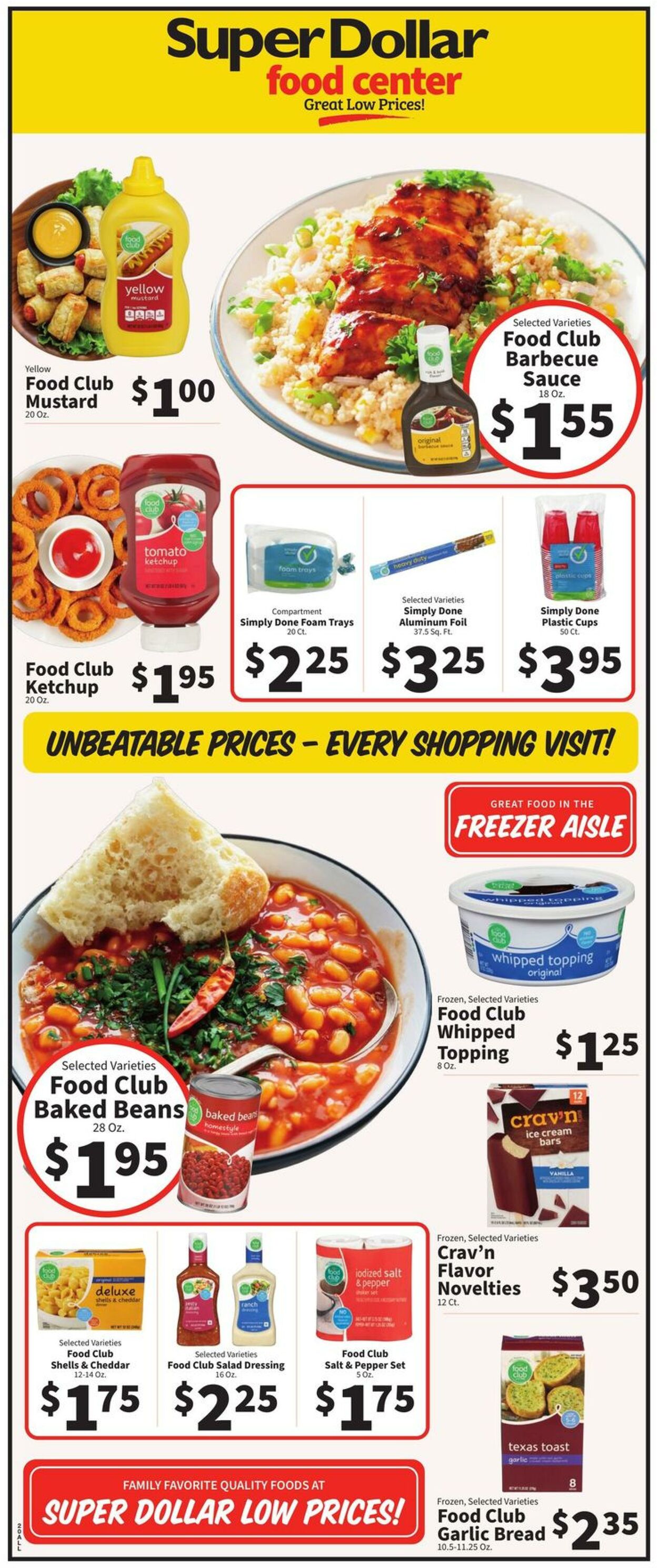 Catalogue Super Dollar Food Center from 09/13/2023