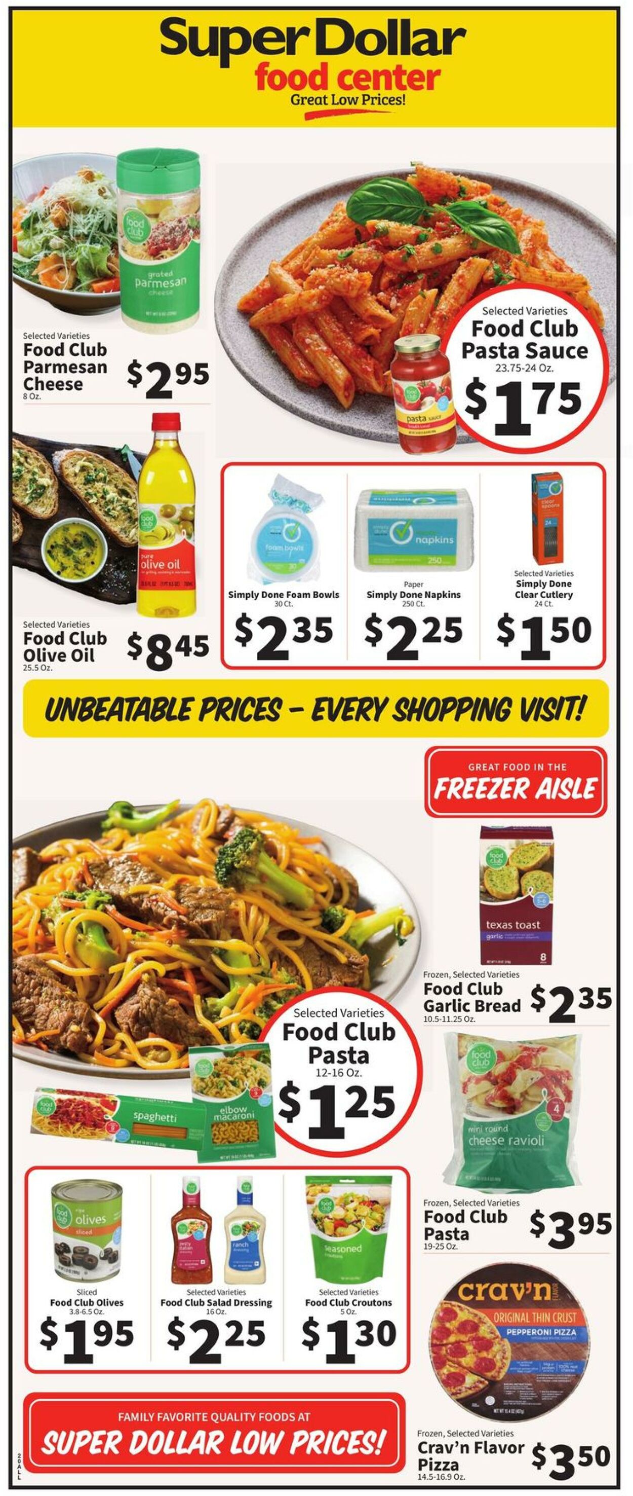 Catalogue Super Dollar Food Center from 09/20/2023