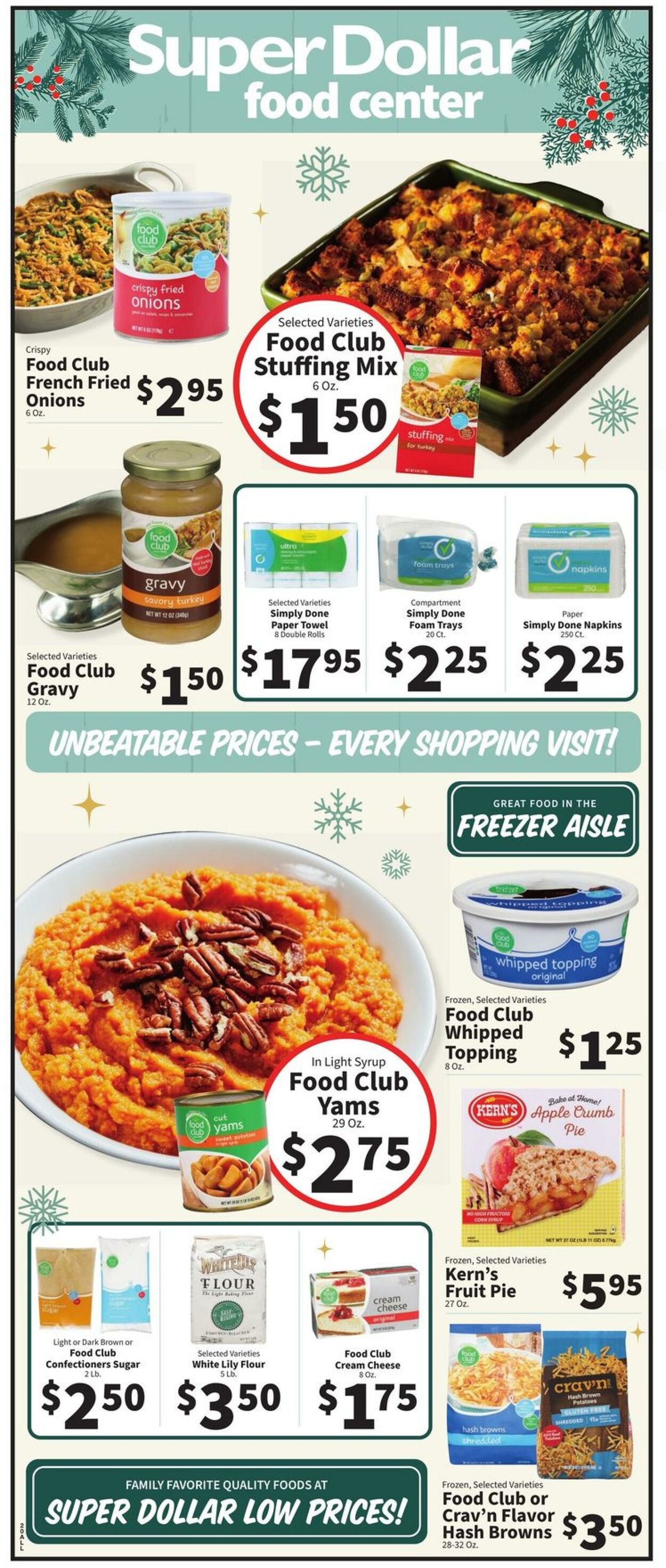 Catalogue Super Dollar Food Center from 12/20/2023