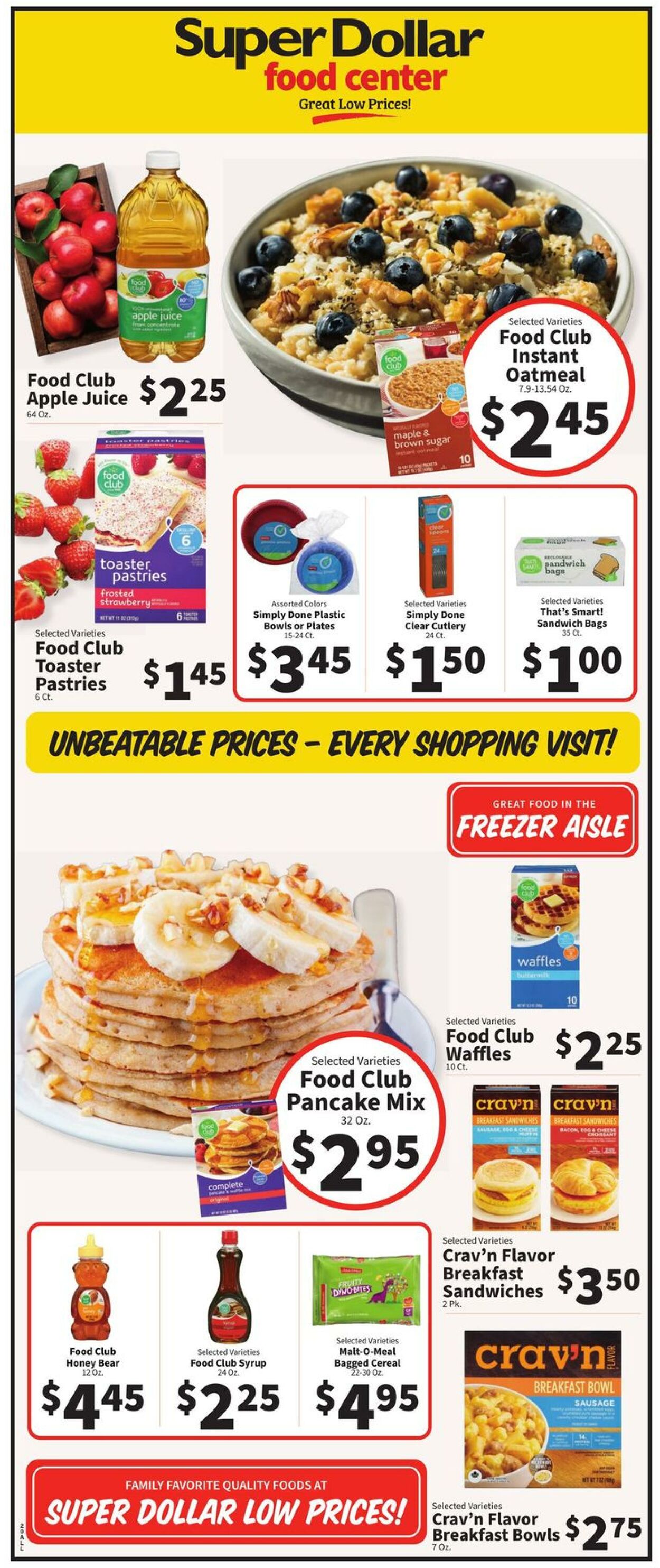 Catalogue Super Dollar Food Center from 01/03/2024