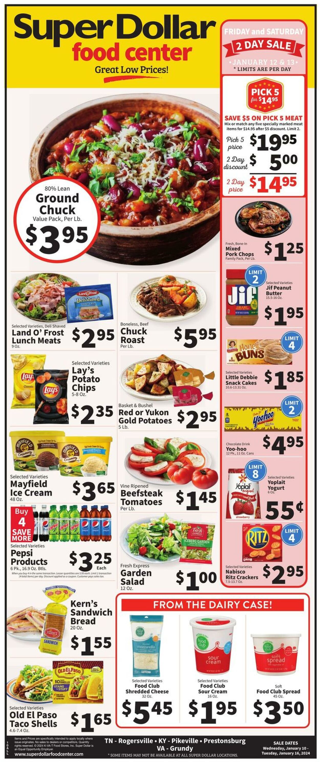 Catalogue Super Dollar Food Center from 01/10/2024