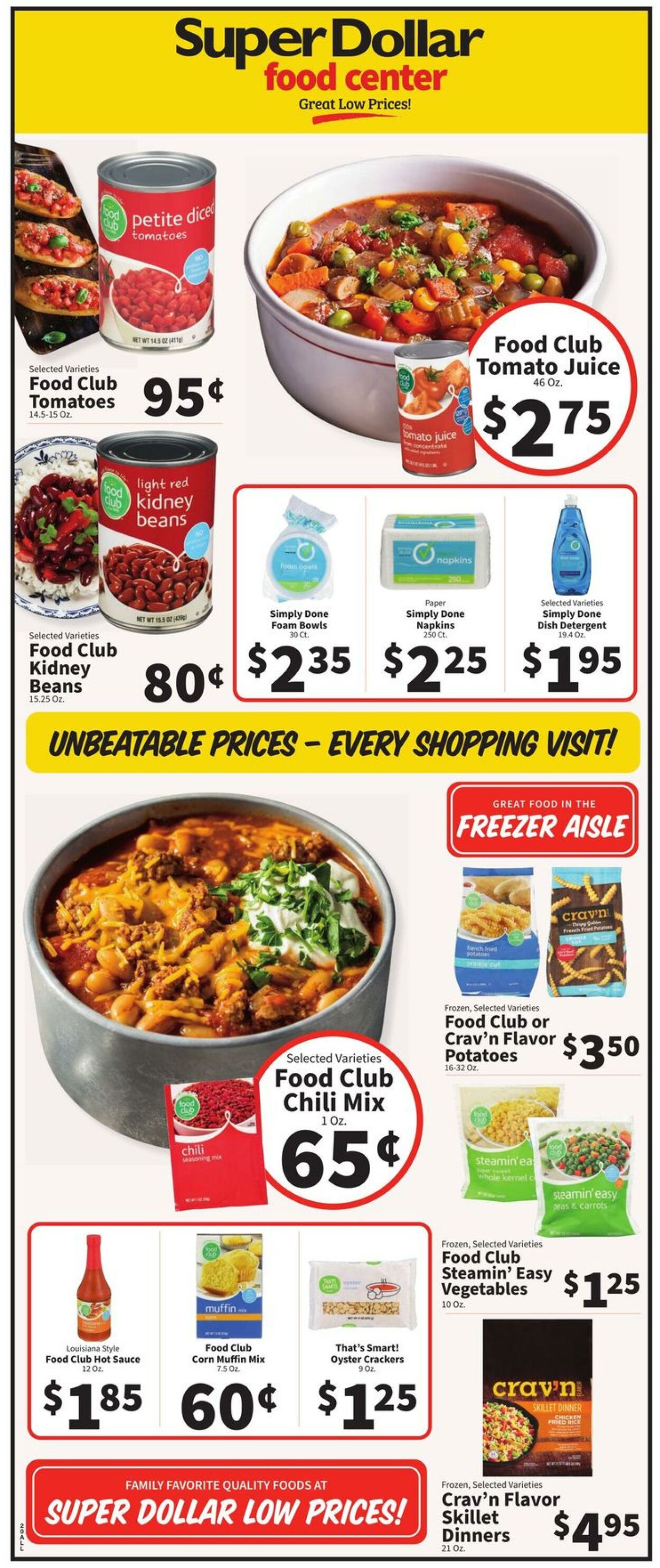 Catalogue Super Dollar Food Center from 01/24/2024
