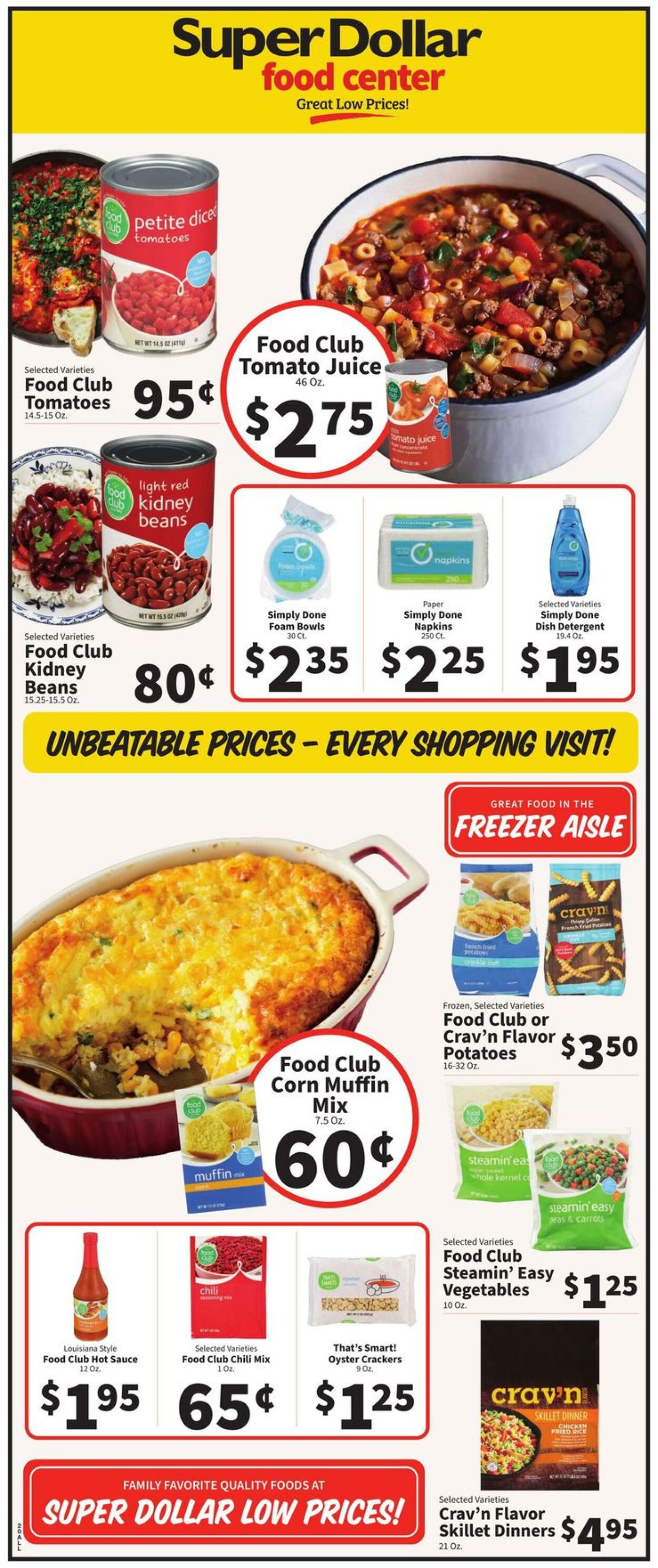 Catalogue Super Dollar Food Center from 02/21/2024