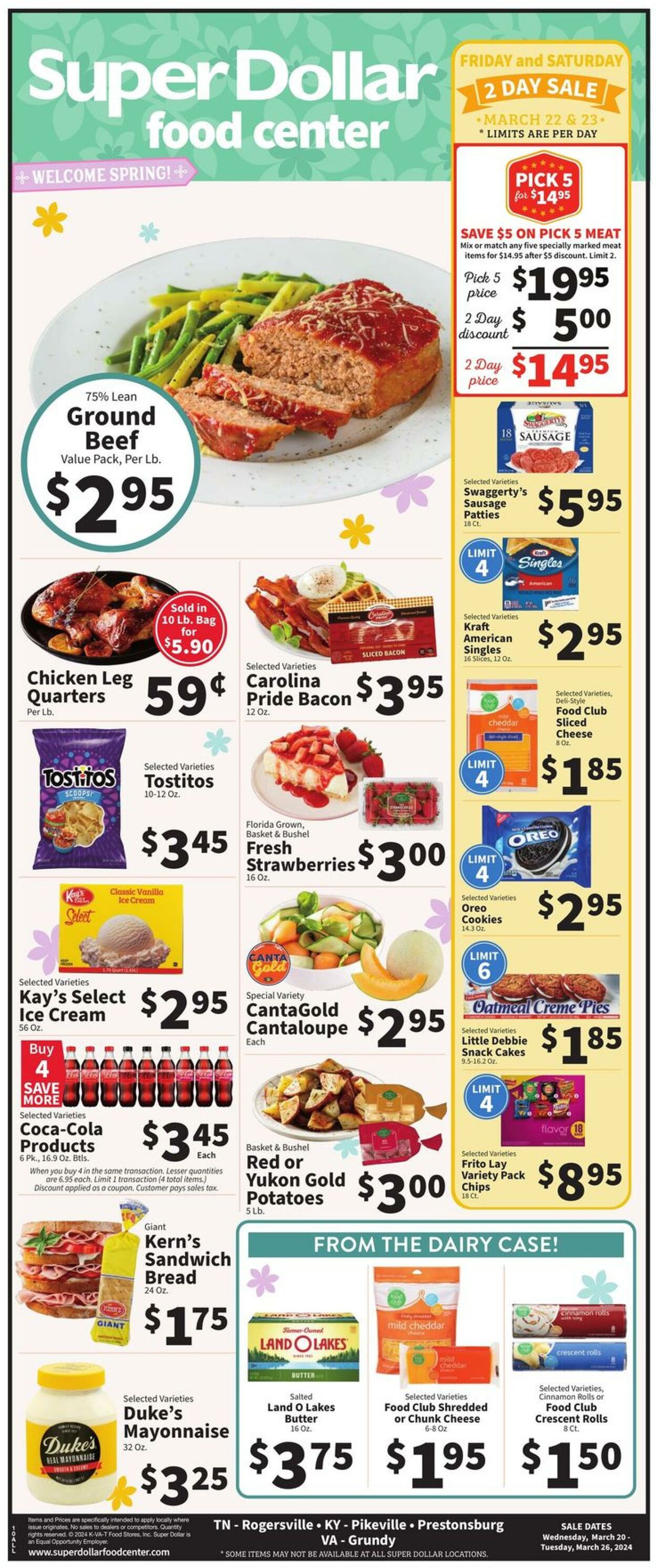 Catalogue Super Dollar Food Center from 03/20/2024