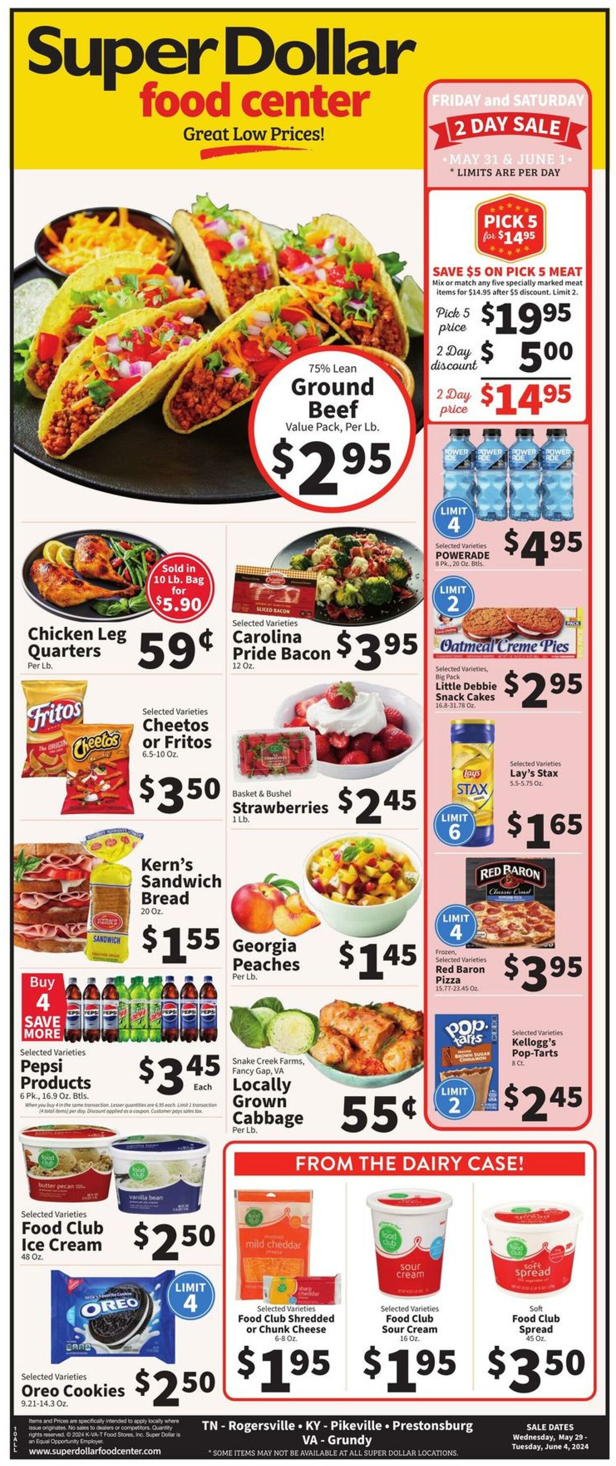 Catalogue Super Dollar Food Center from 05/29/2024