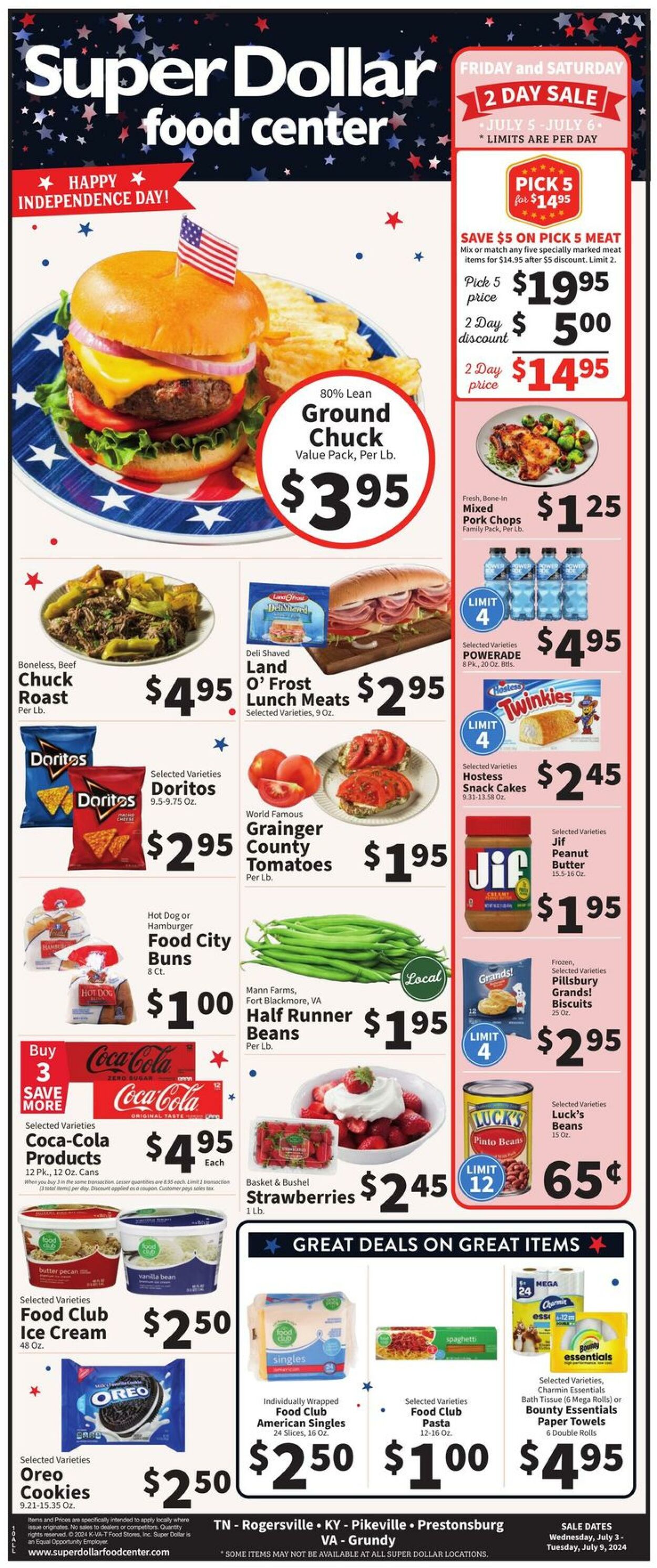 Catalogue Super Dollar Food Center from 07/03/2024