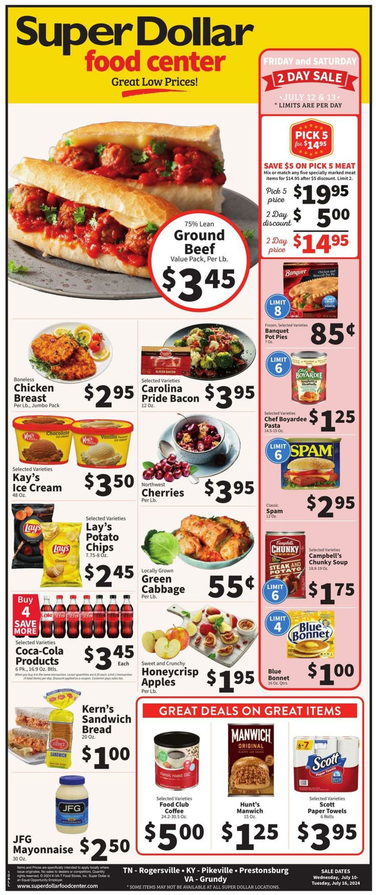 Catalogue Super Dollar Food Center from 07/10/2024