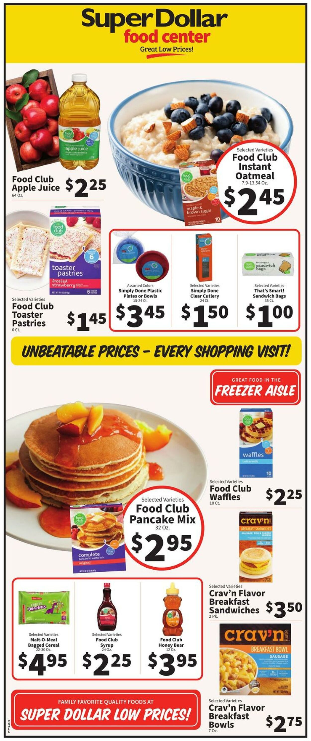 Catalogue Super Dollar Food Center from 08/07/2024