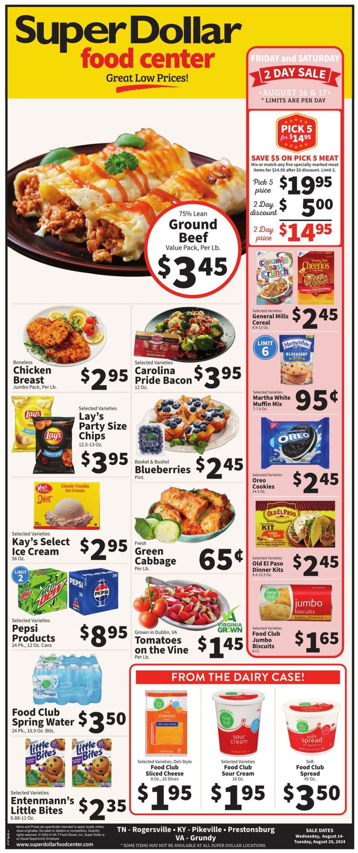 Catalogue Super Dollar Food Center from 08/14/2024