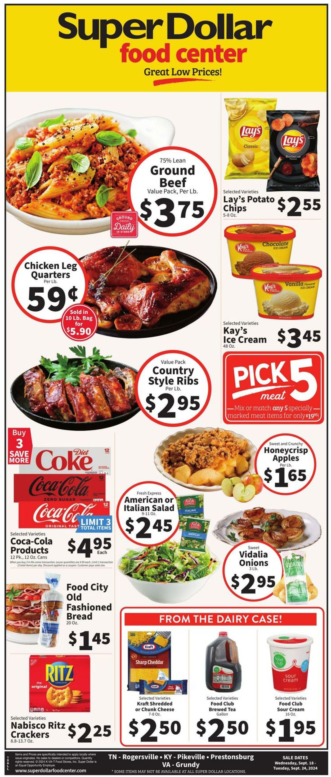 Catalogue Super Dollar Food Center from 09/18/2024