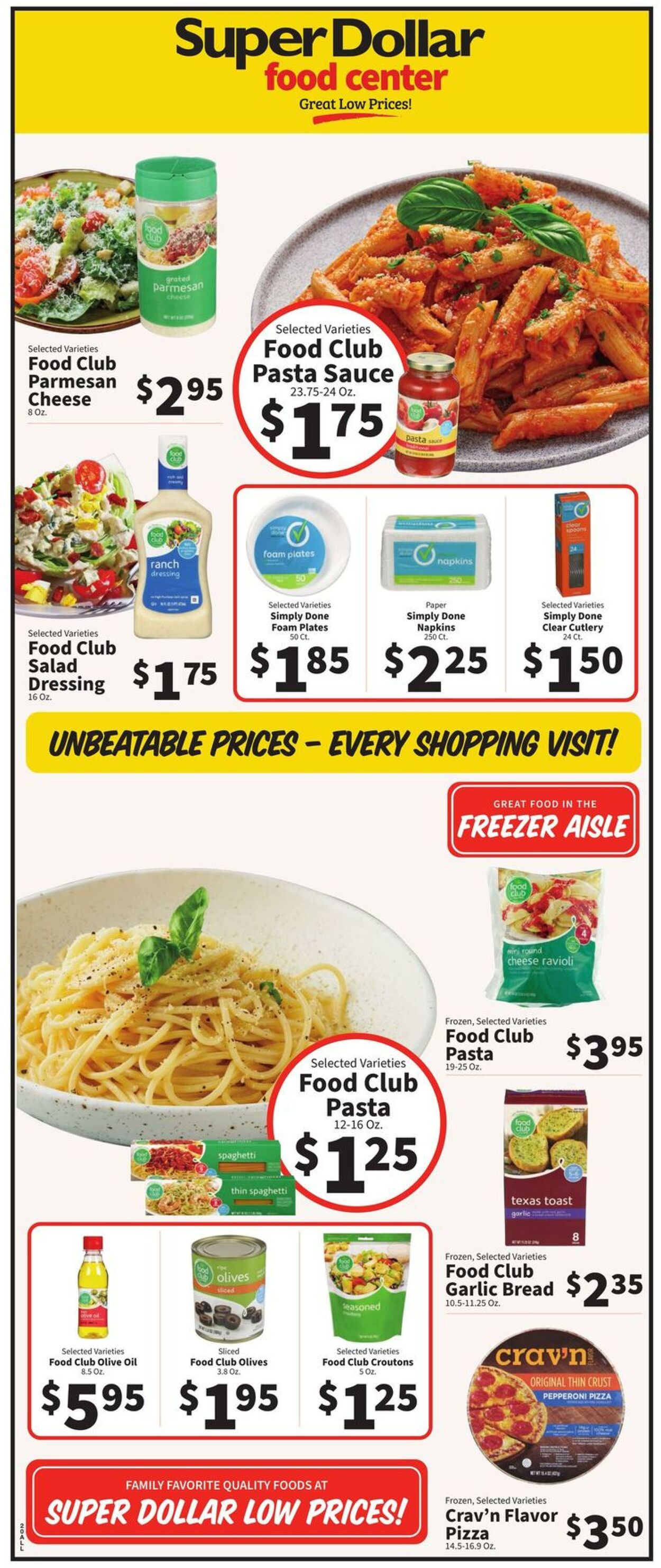 Catalogue Super Dollar Food Center from 09/18/2024