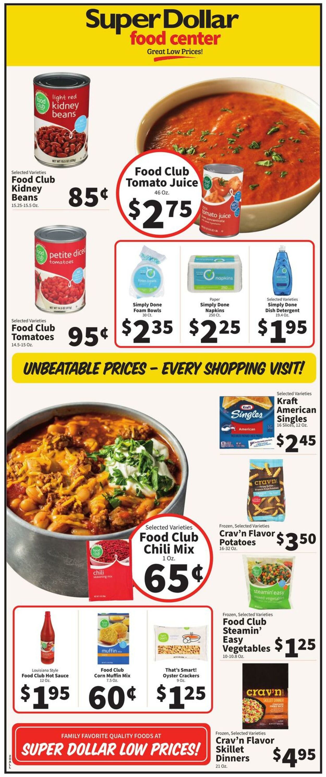 Catalogue Super Dollar Food Center from 09/25/2024