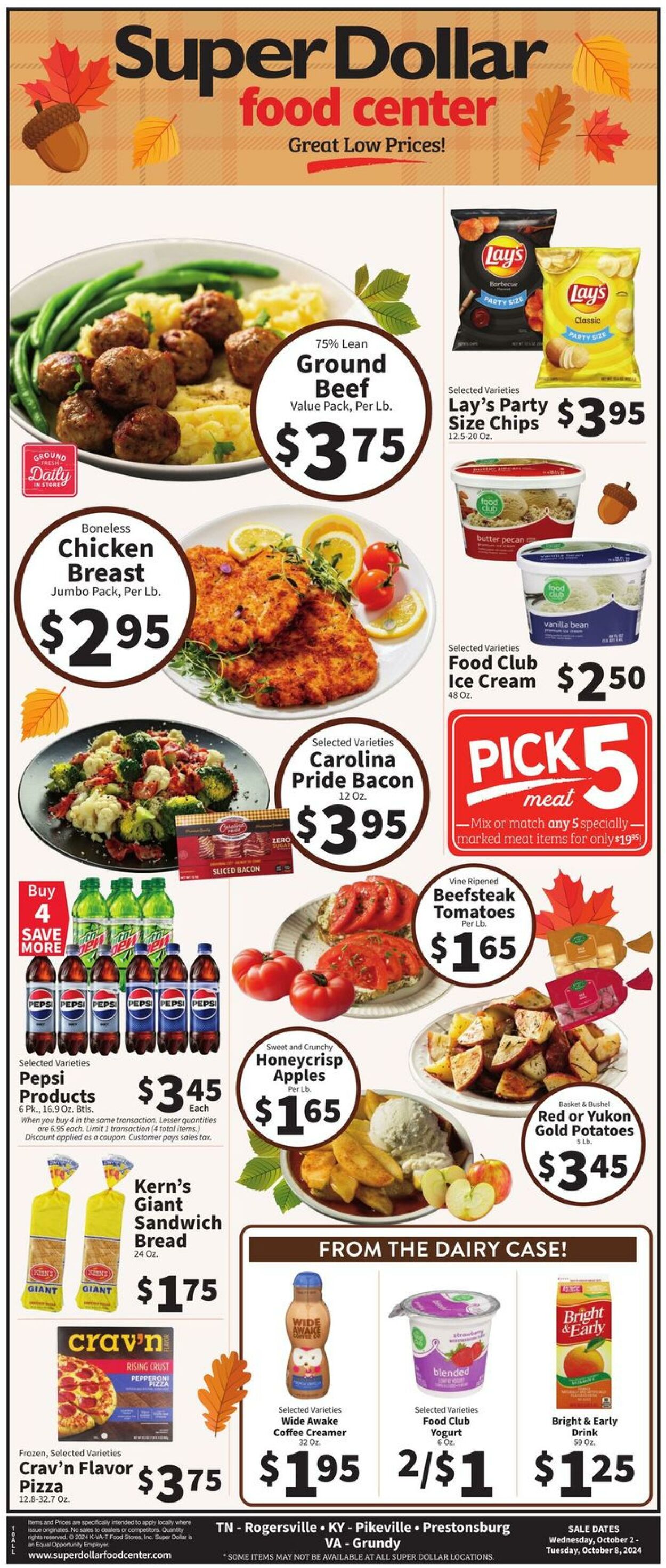 Catalogue Super Dollar Food Center from 10/02/2024