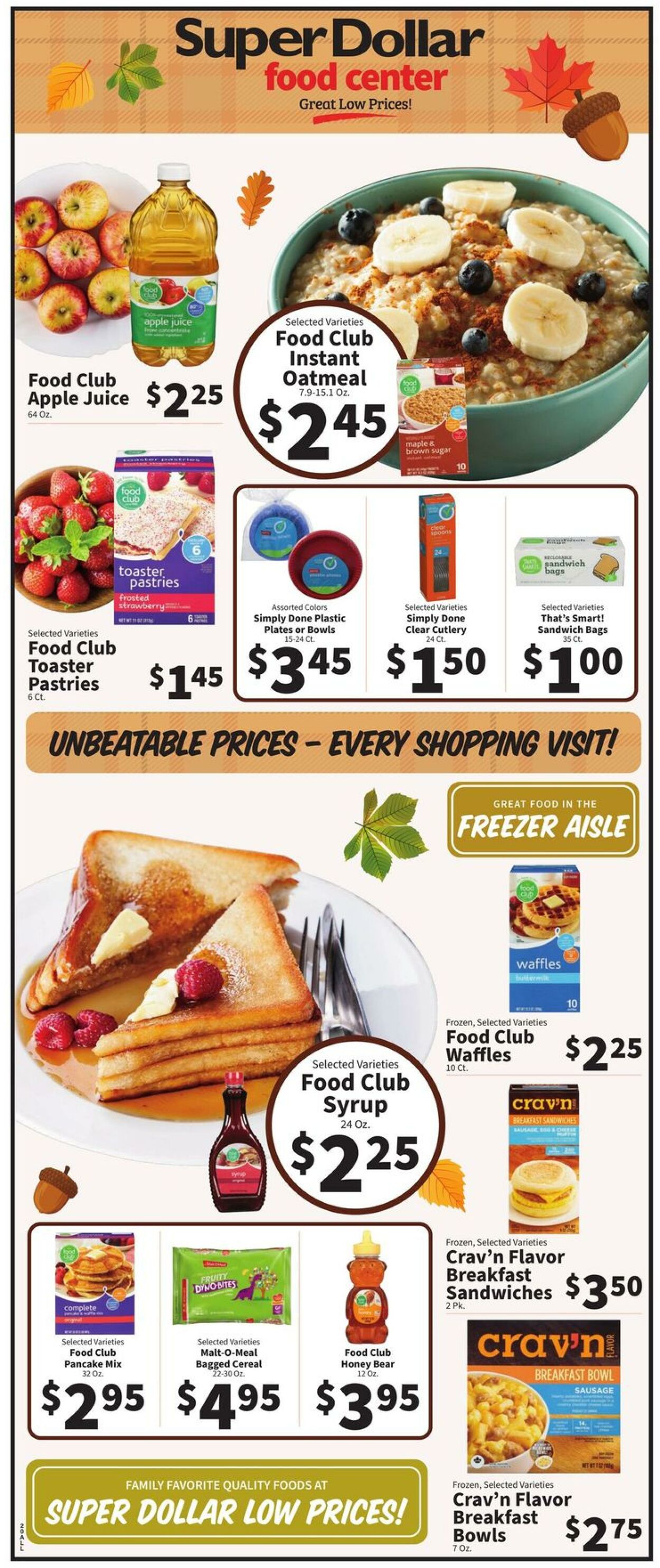 Catalogue Super Dollar Food Center from 10/02/2024