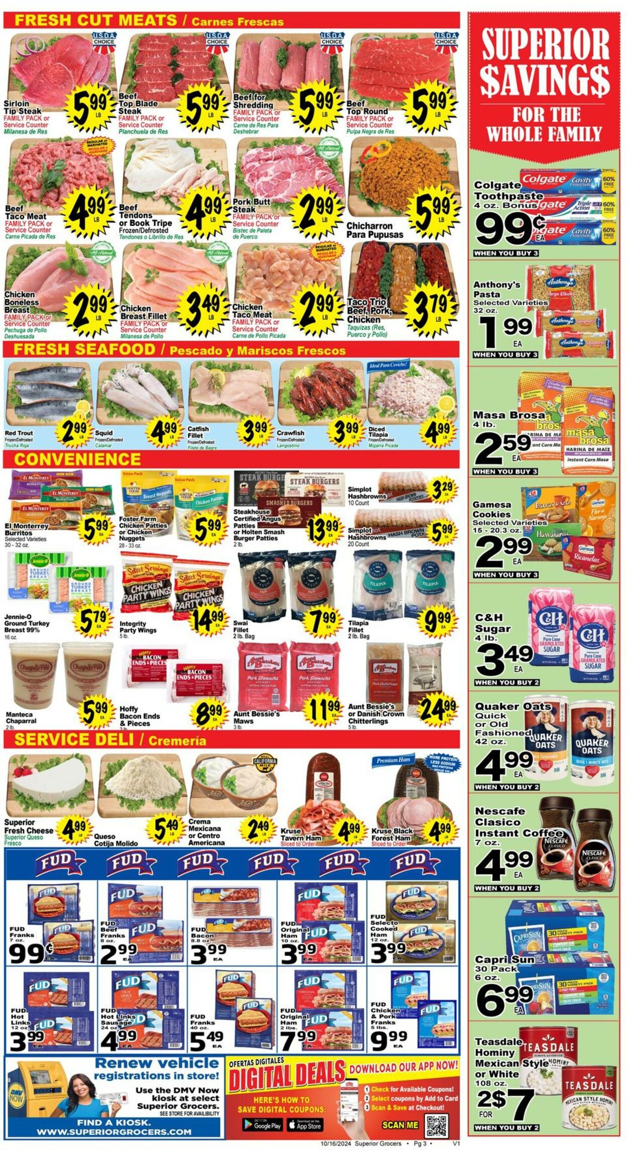 Catalogue Superior Grocers from 10/16/2024