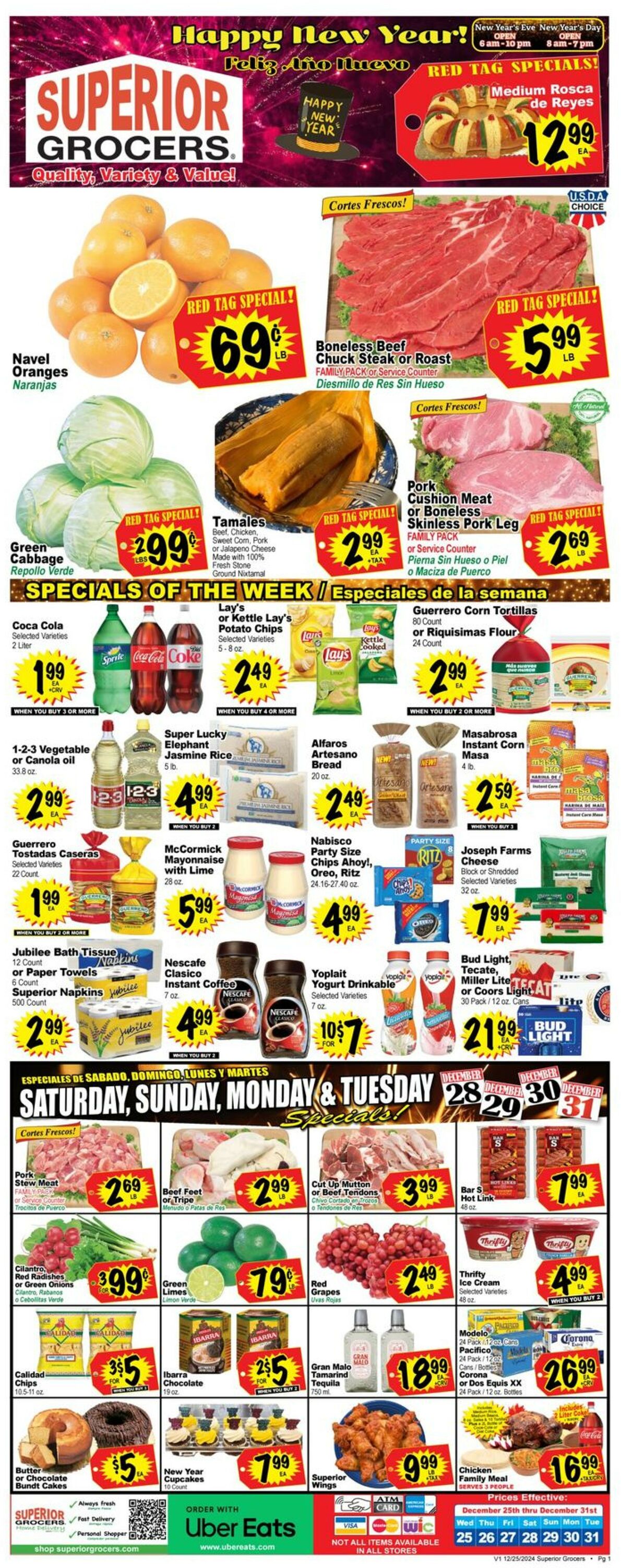 Catalogue Superior Grocers from 12/25/2024