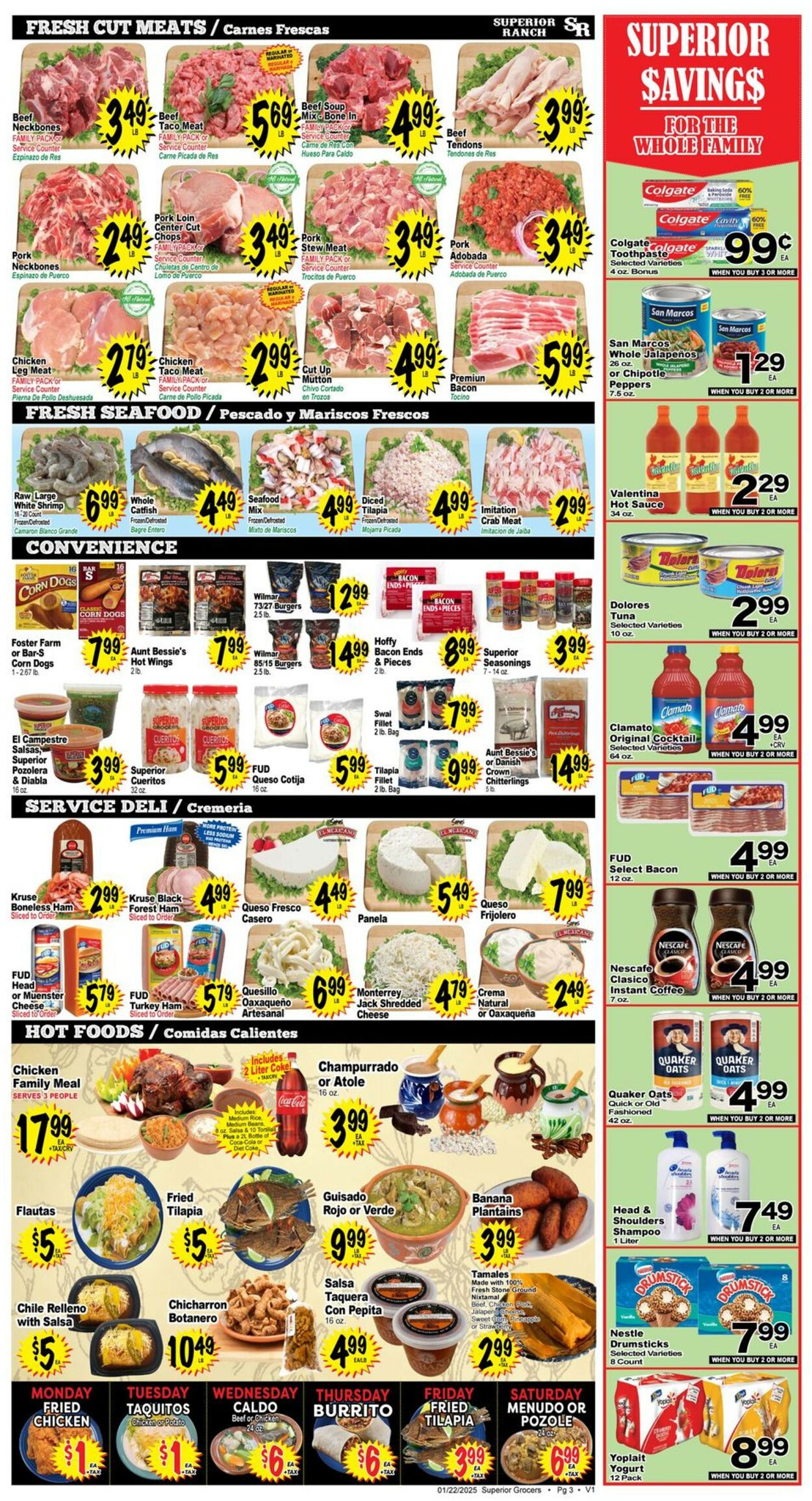 Catalogue Superior Grocers from 01/22/2025