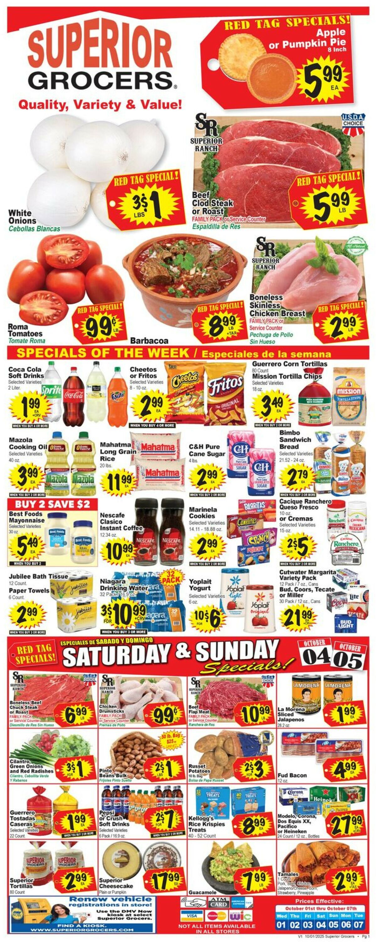 Catalogue Superior Grocers from 10/01/2025