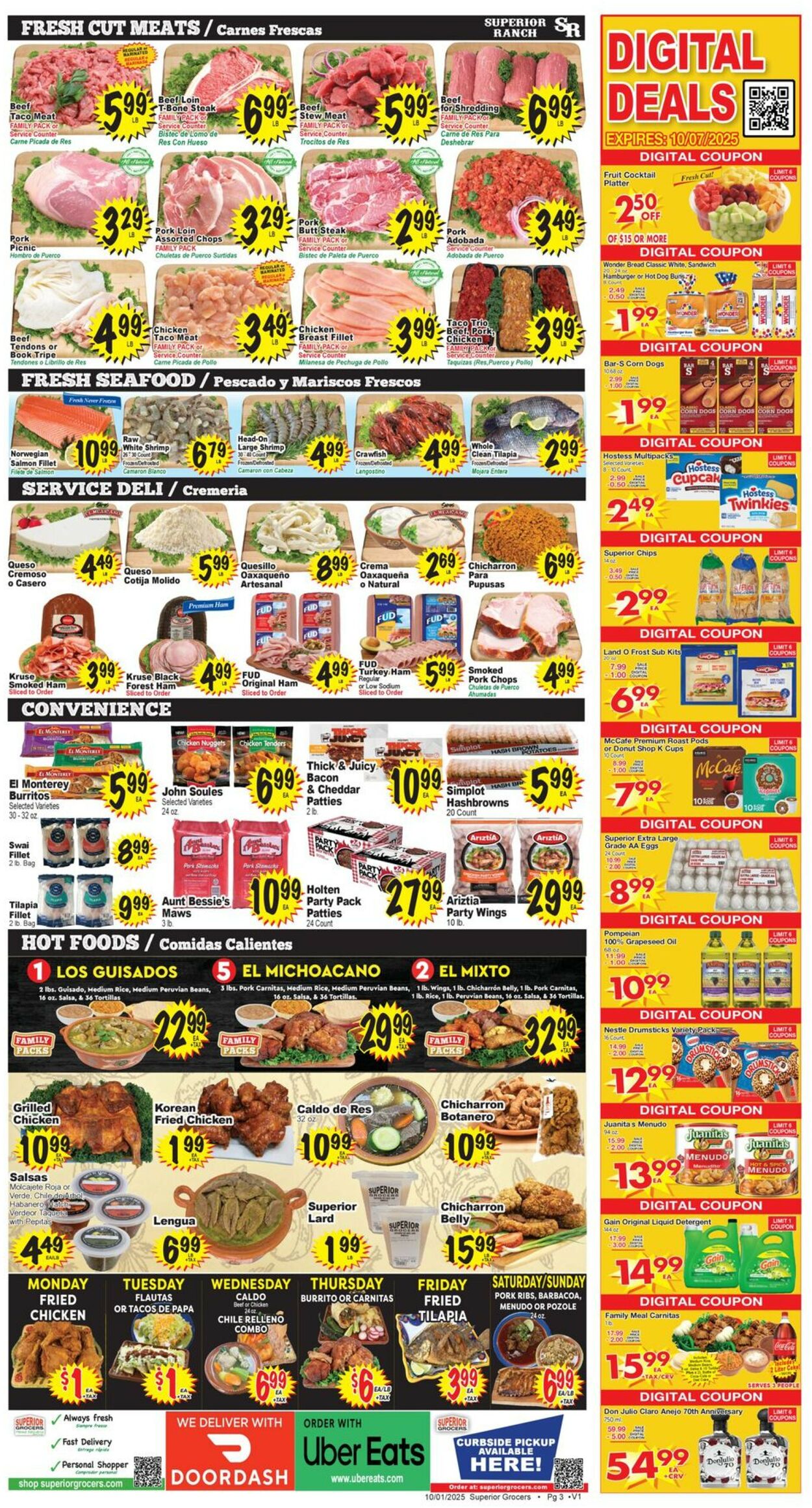 Catalogue Superior Grocers from 10/01/2025