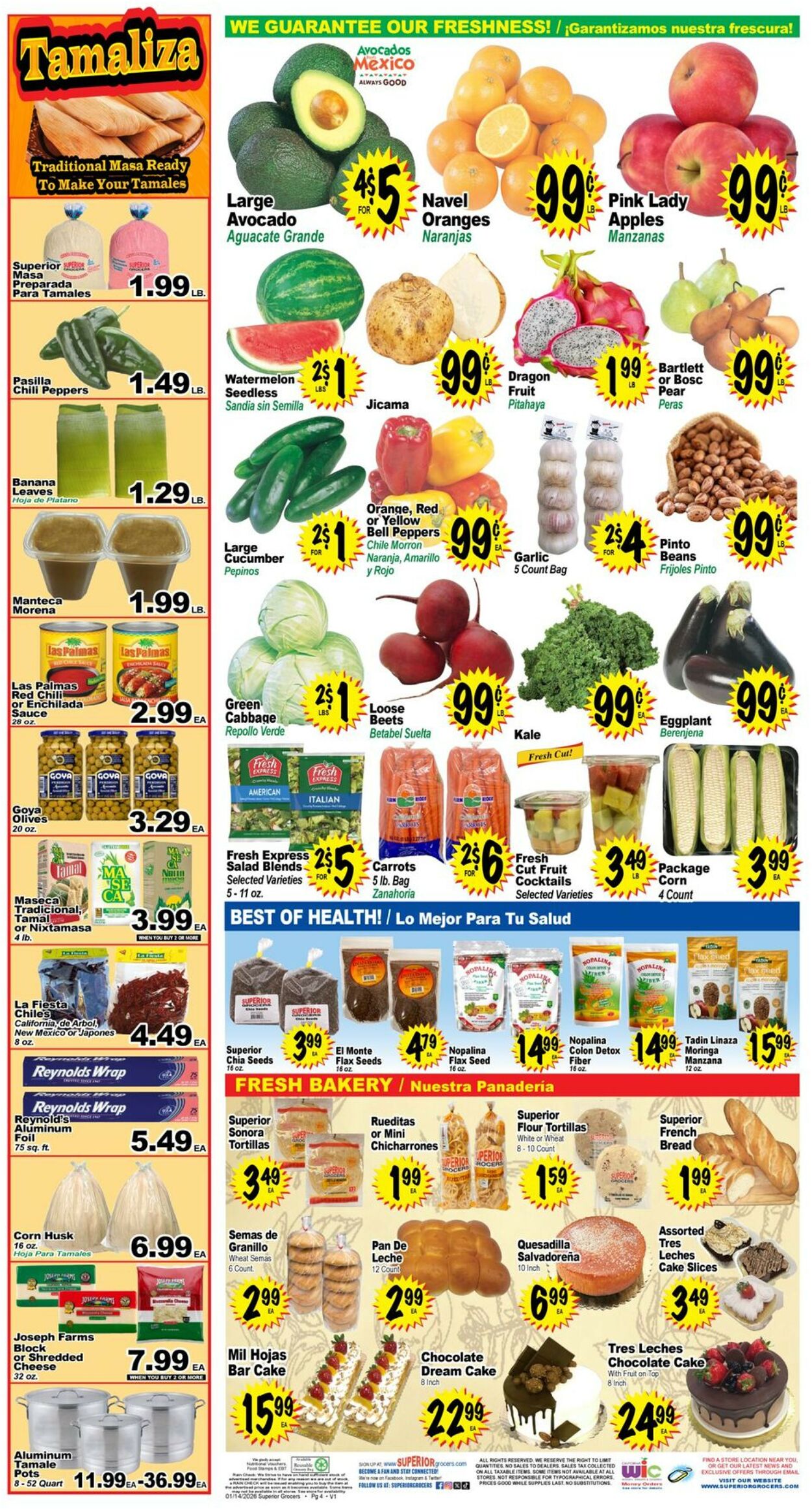 Catalogue Superior Grocers from 01/14/2026