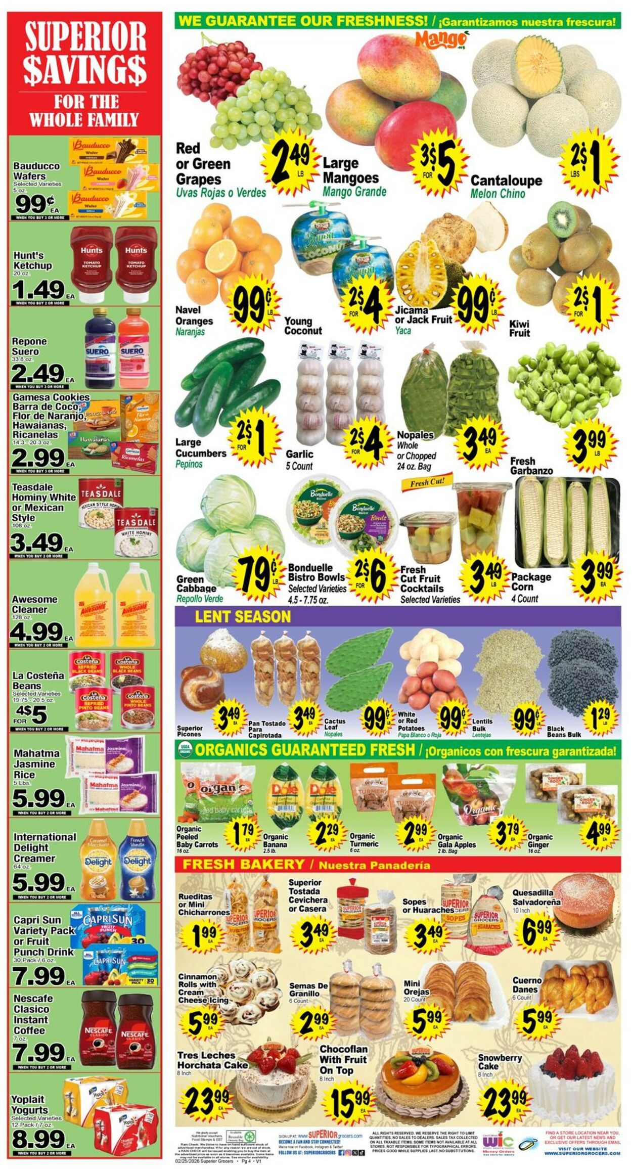 Catalogue Superior Grocers from 02/25/2026