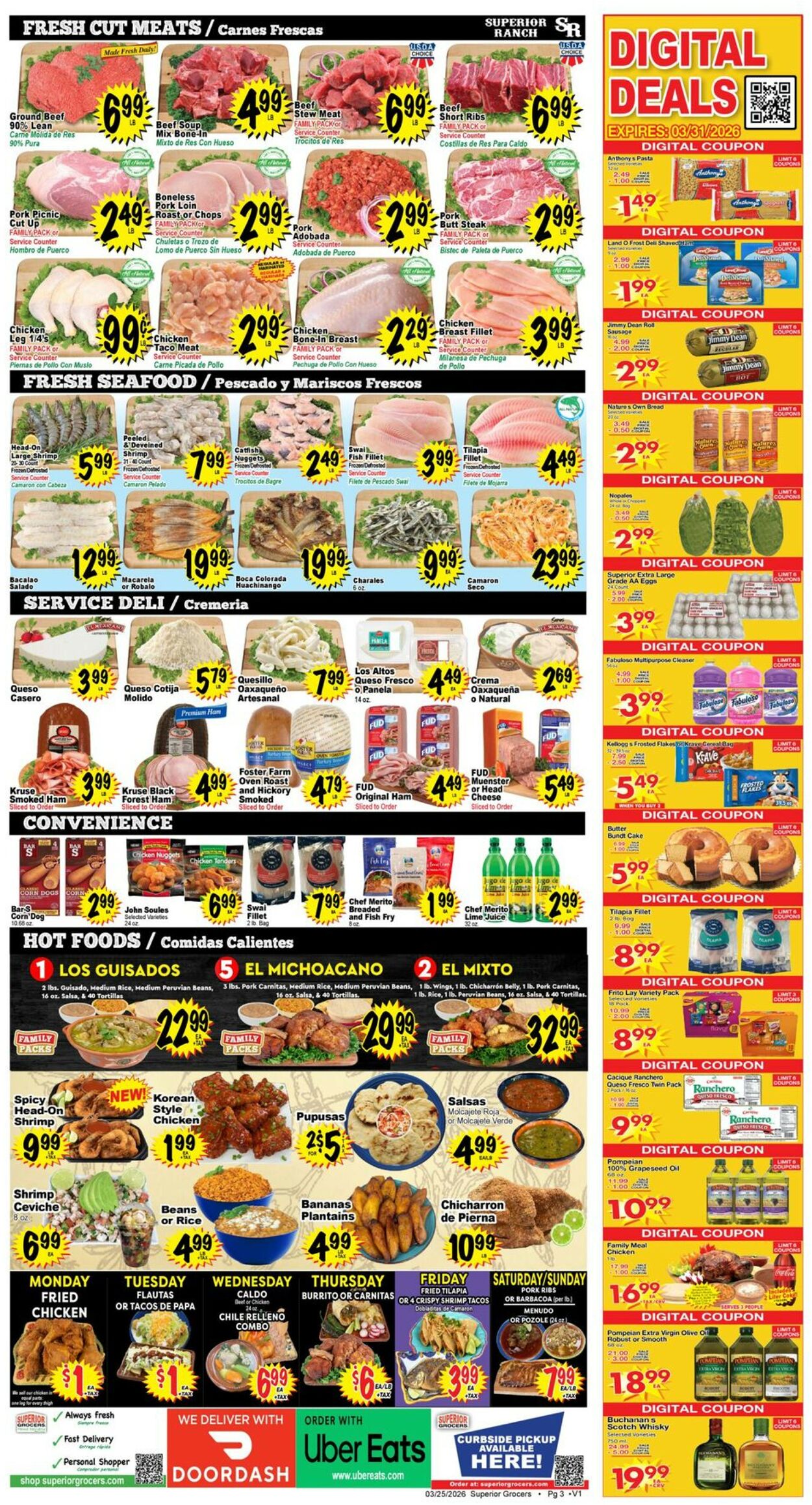Catalogue Superior Grocers from 03/25/2026