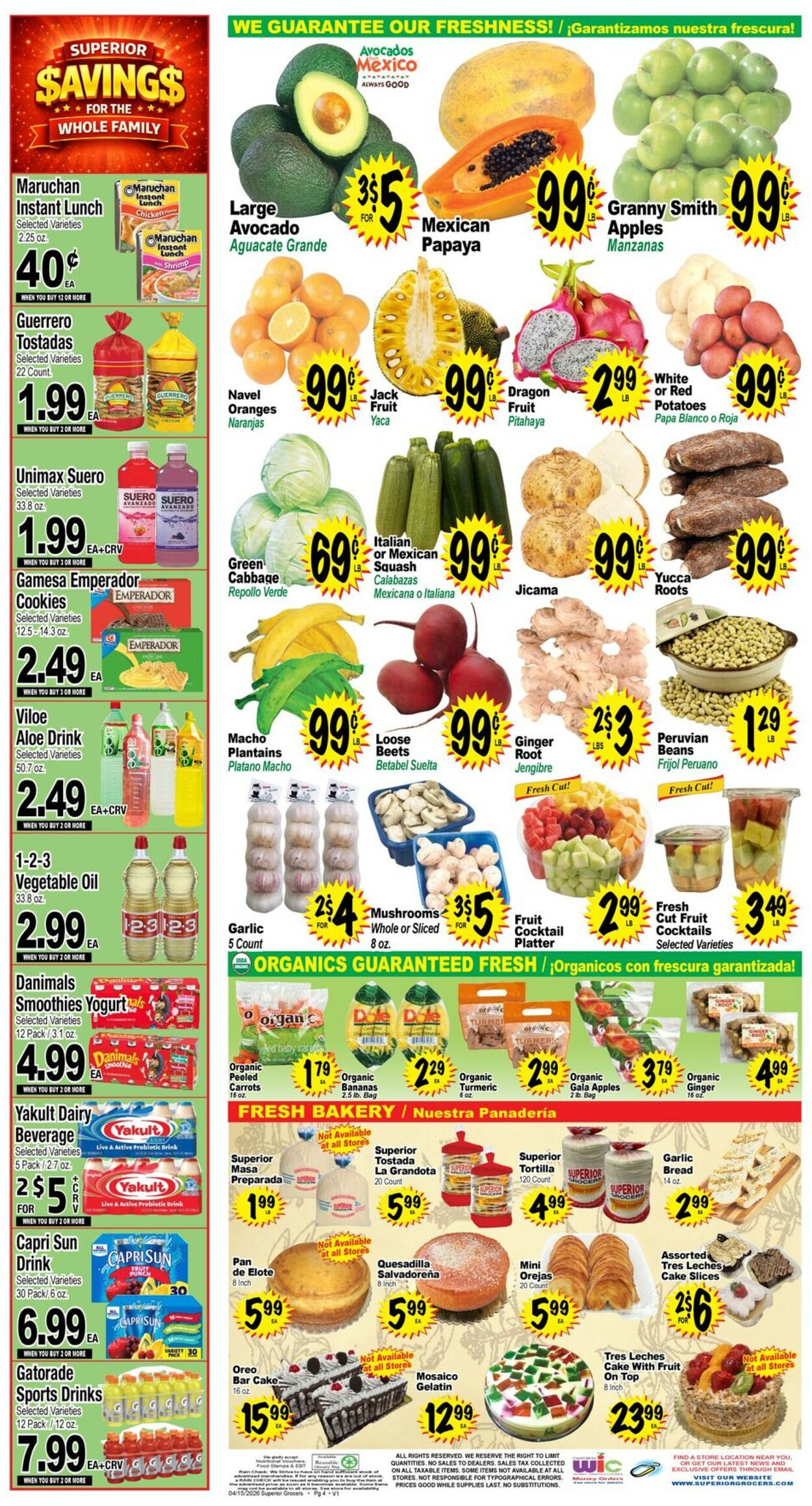 Catalogue Superior Grocers from 04/15/2026
