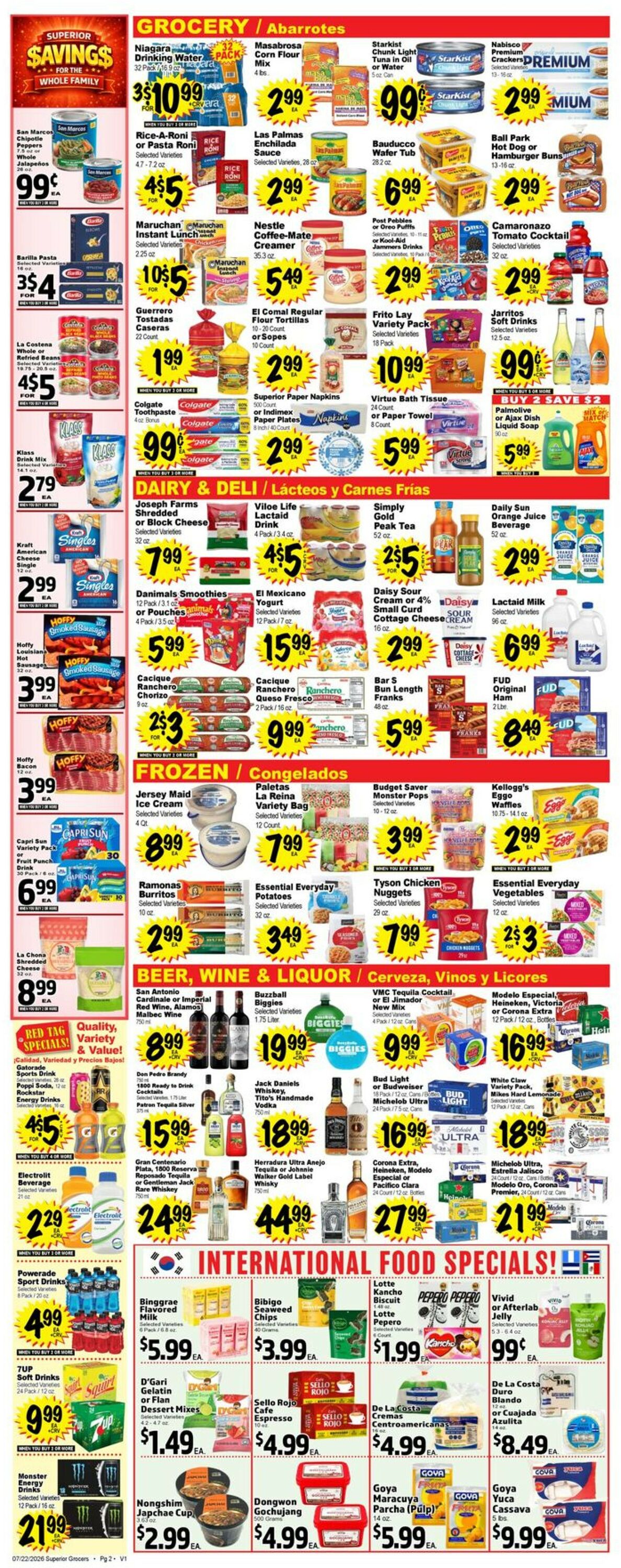 Catalogue Superior Grocers from 07/22/2026