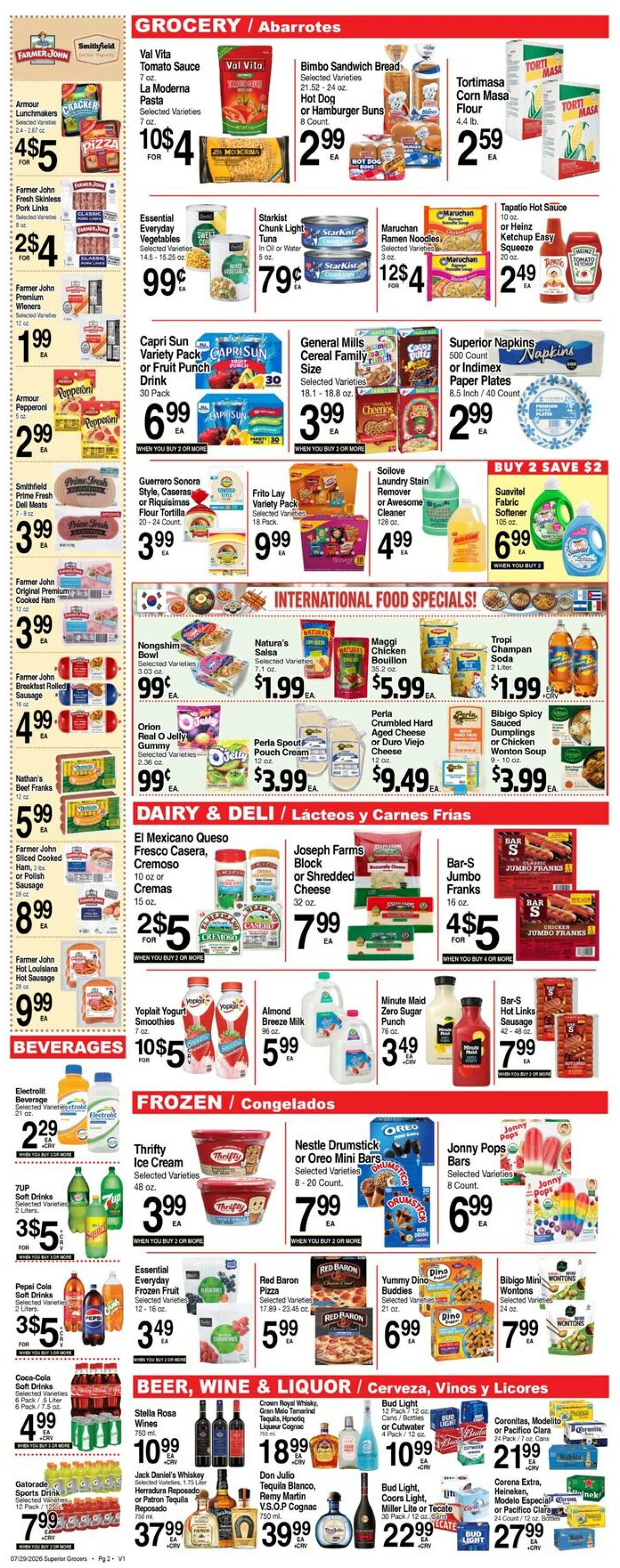 Catalogue Superior Grocers from 07/29/2026