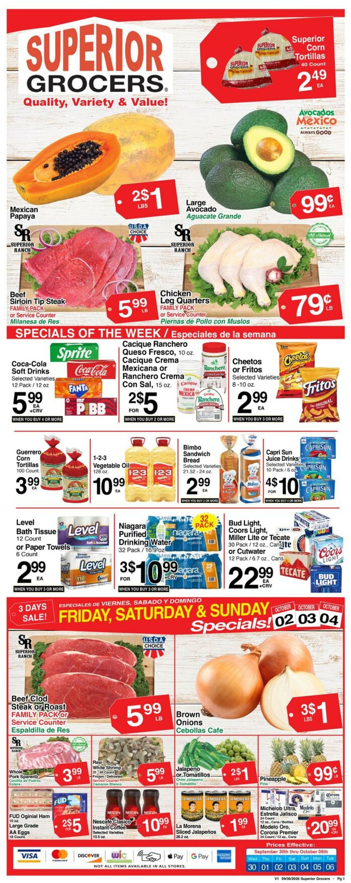 Catalogue Superior Grocers from 09/30/2026