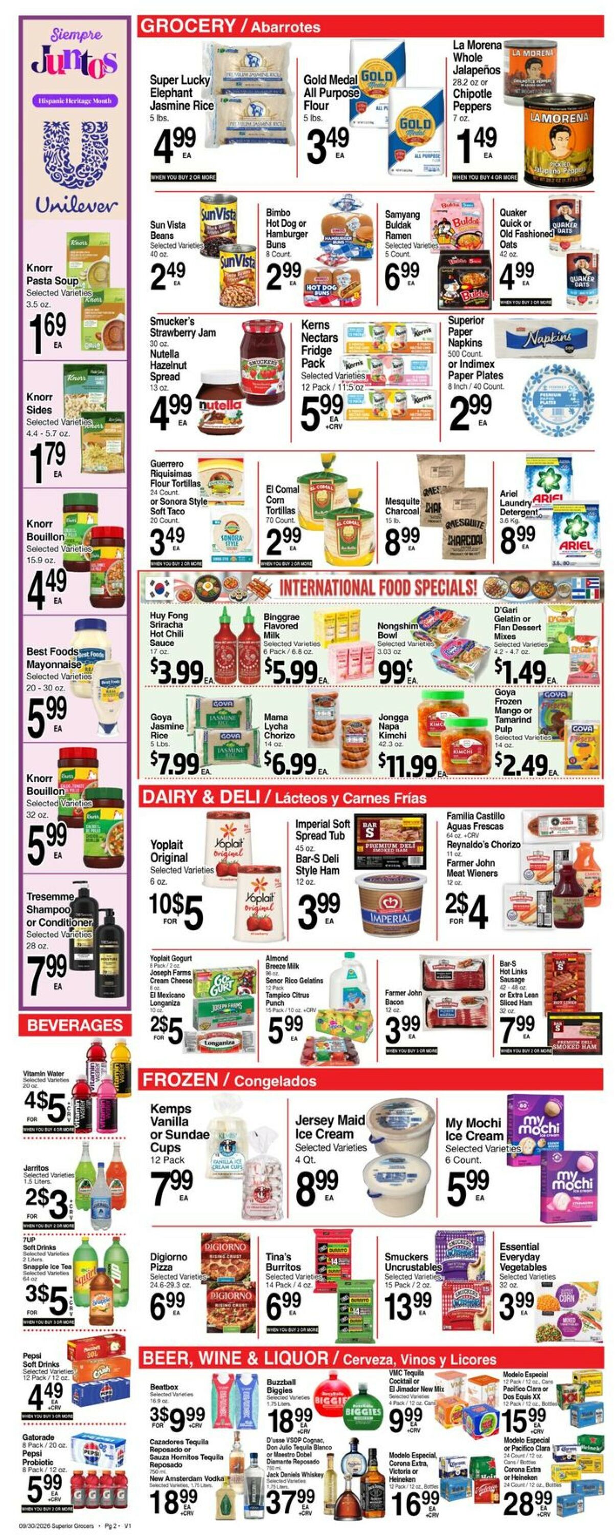 Catalogue Superior Grocers from 09/30/2026