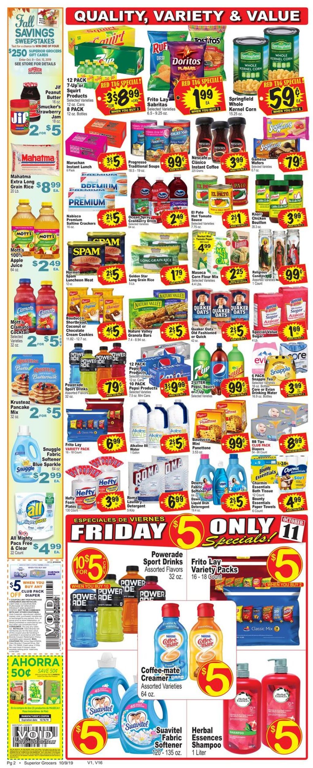 Catalogue Superior Grocers from 10/09/2019