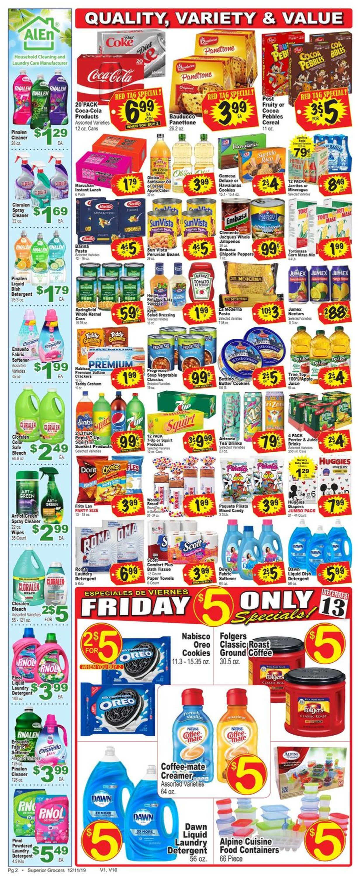 Catalogue Superior Grocers - Holidays Ad 2019 from 12/11/2019