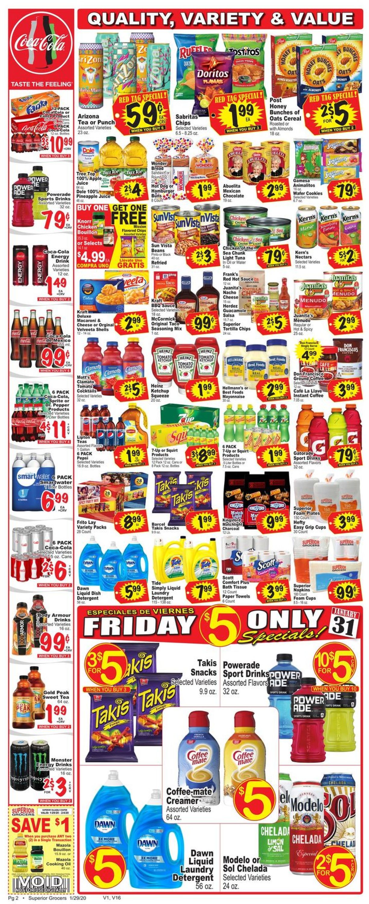 Catalogue Superior Grocers from 01/29/2020
