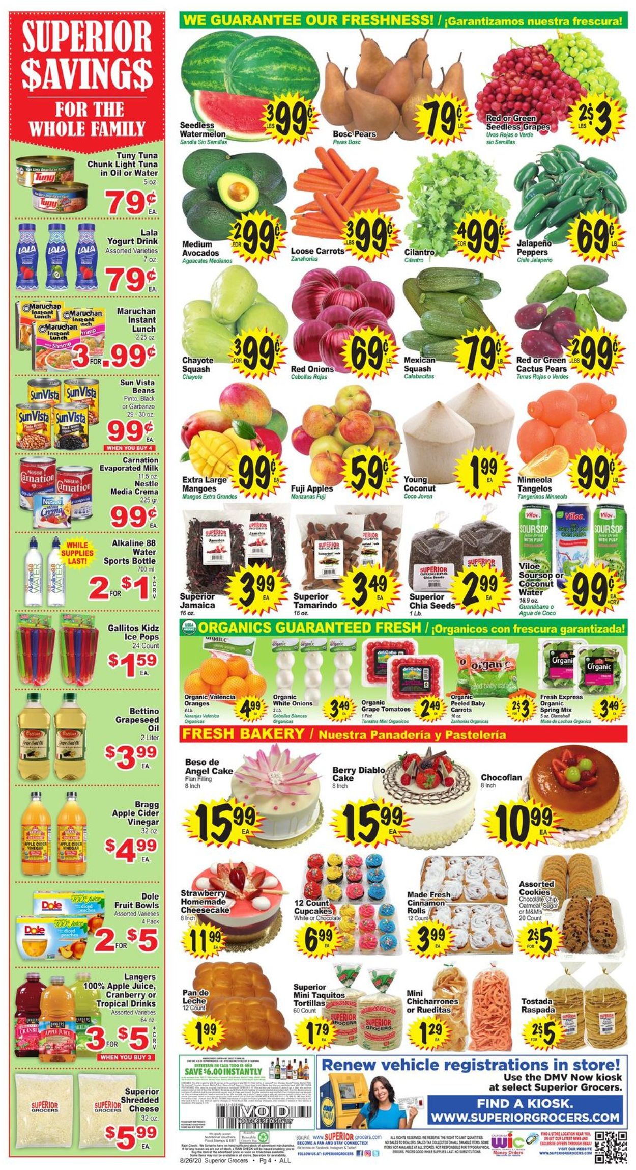 Catalogue Superior Grocers from 08/26/2020