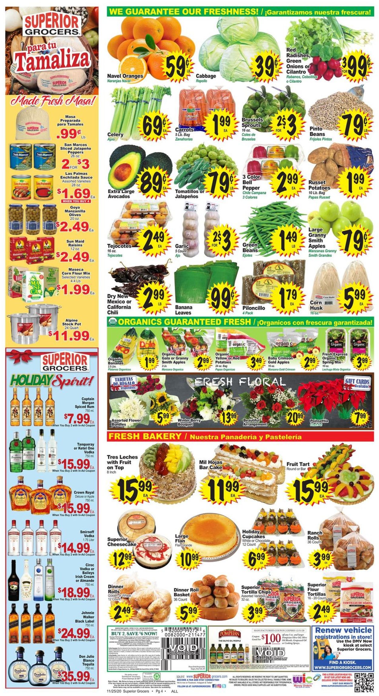 Catalogue Superior Grocers Thanksgiving 2020 from 11/25/2020