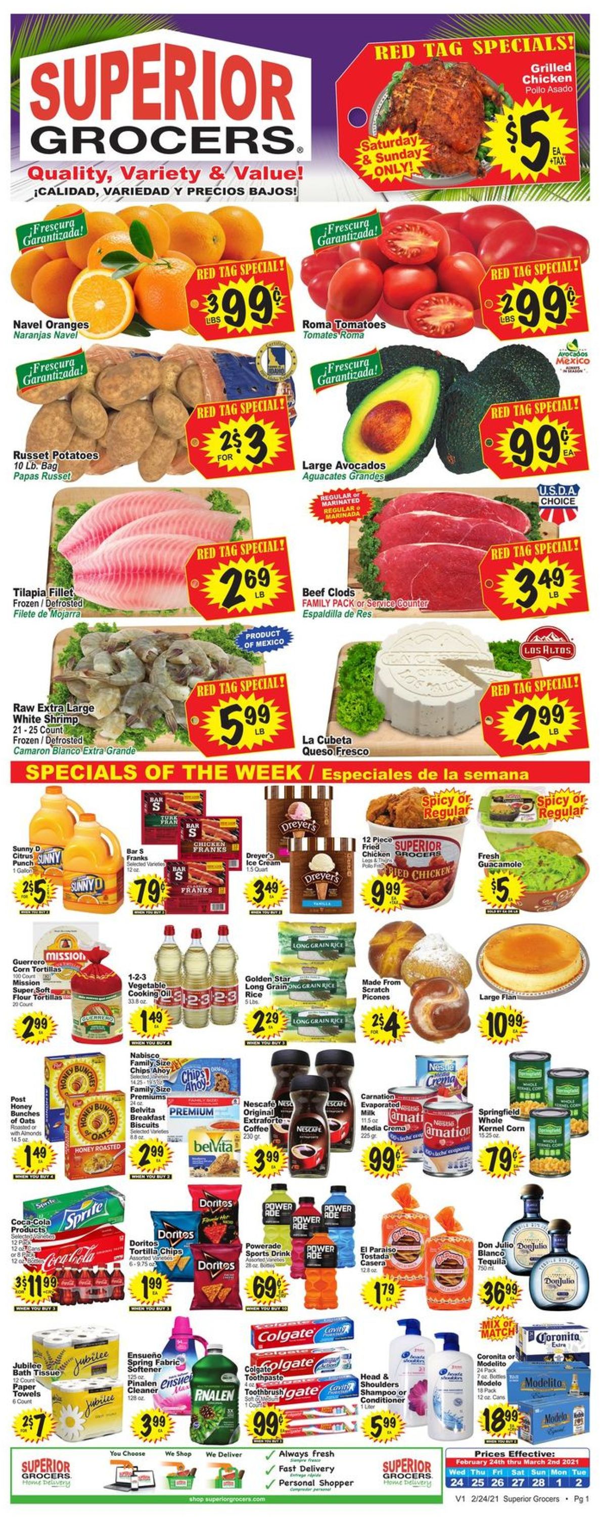 Catalogue Superior Grocers from 02/24/2021