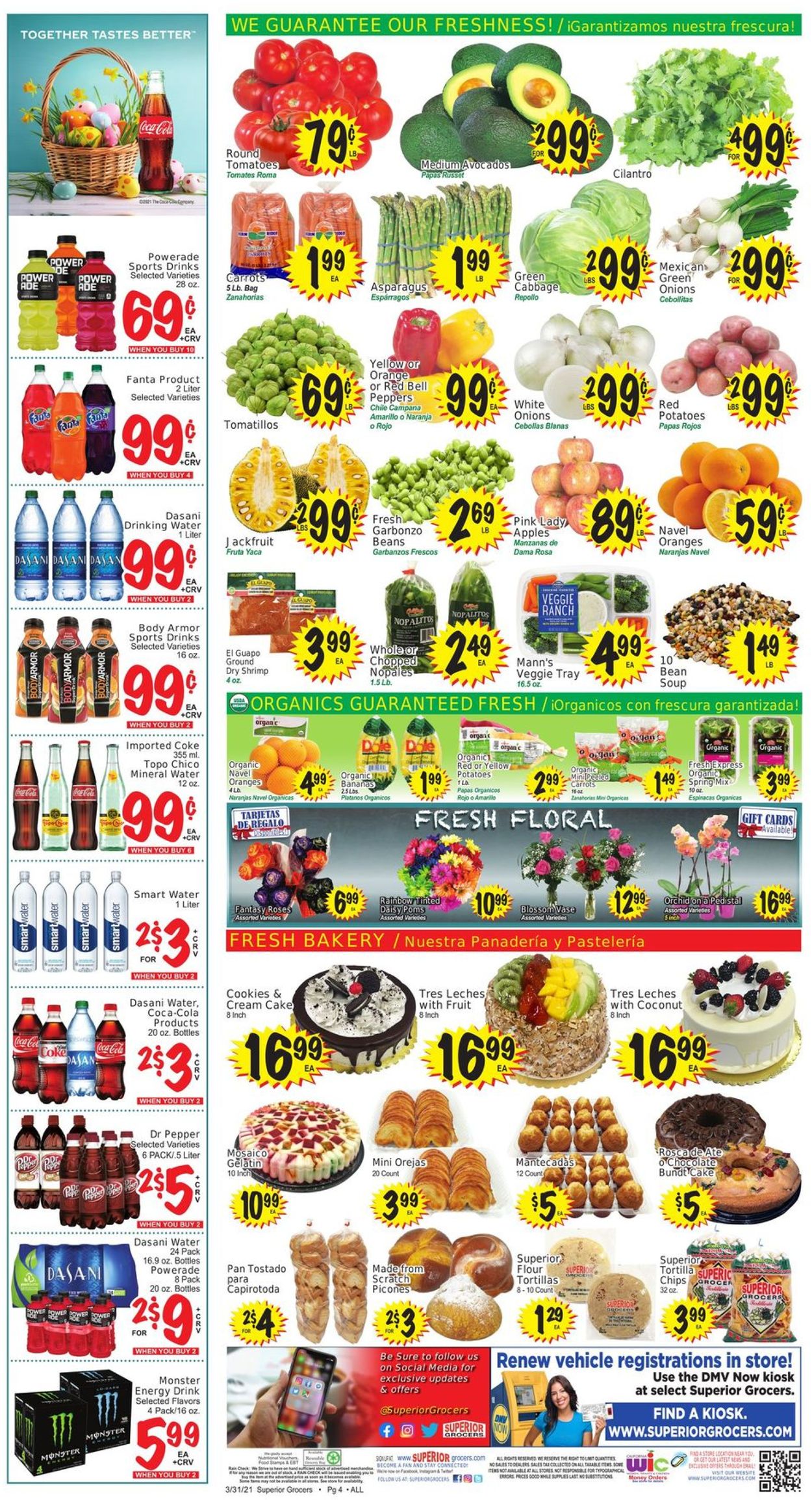 Catalogue Superior Grocers - Easter 2021 Ad from 03/31/2021