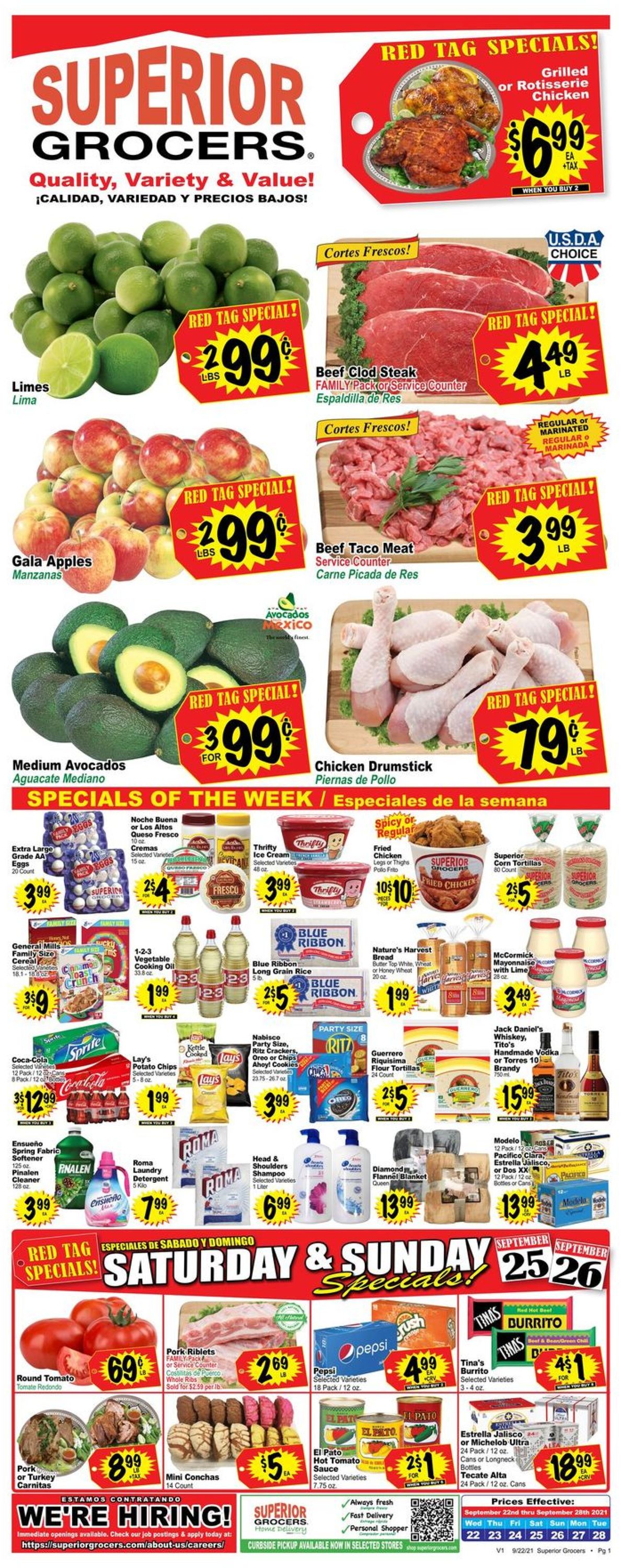 Catalogue Superior Grocers from 09/22/2021