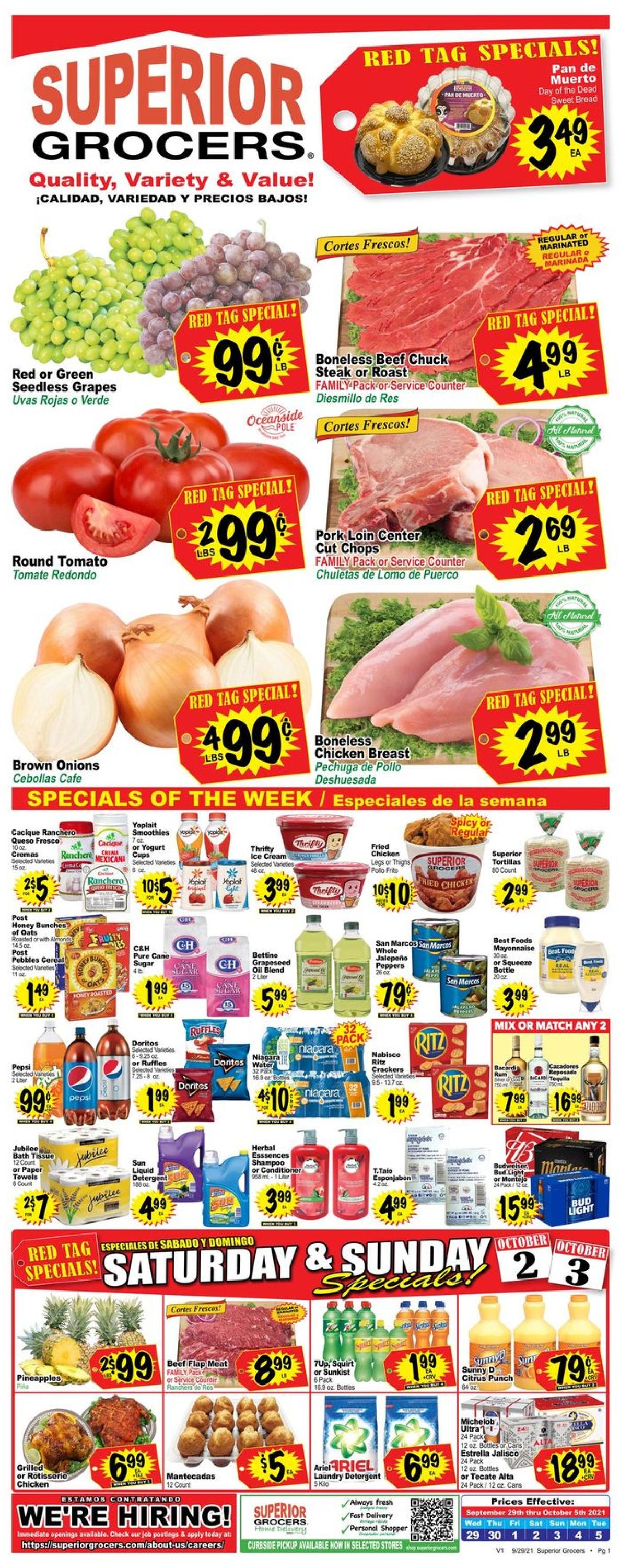 Catalogue Superior Grocers from 09/29/2021